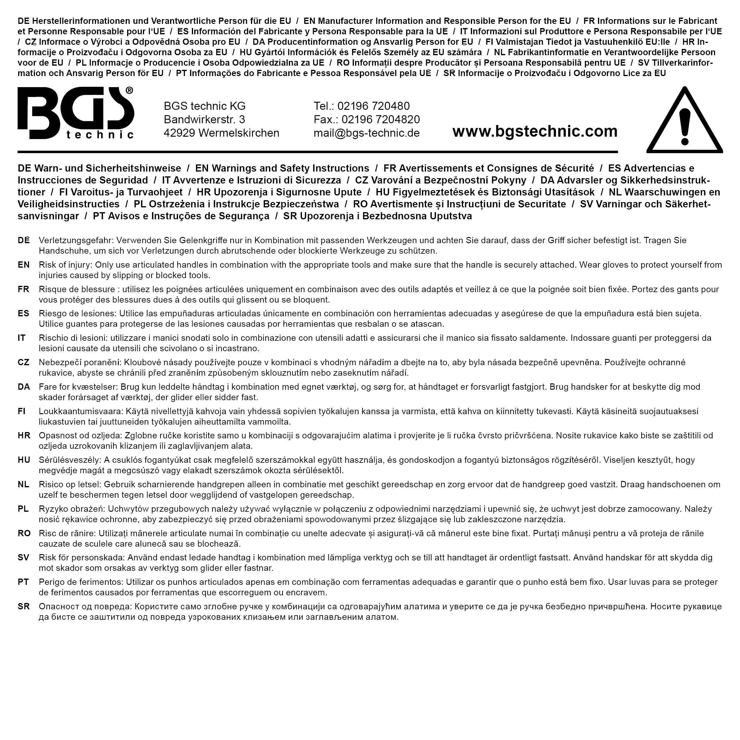 BGS 376 Flexible Handle with 25mm (1