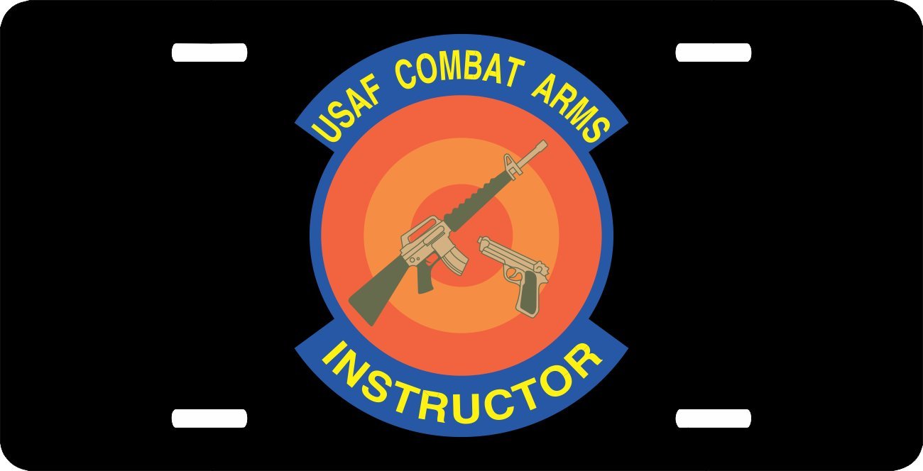 US Air Force Combat Arms License Plate - Military Themed Car Tag for Veterans & Enthusiasts - Perfect for Trucks, Cars & Motorcycles