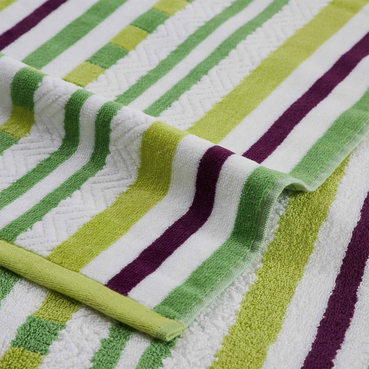 Premium Oversized 2-Piece Beach Towel Set - Ultra Absorbent & Quick-Drying Cotton Striped Towels (34