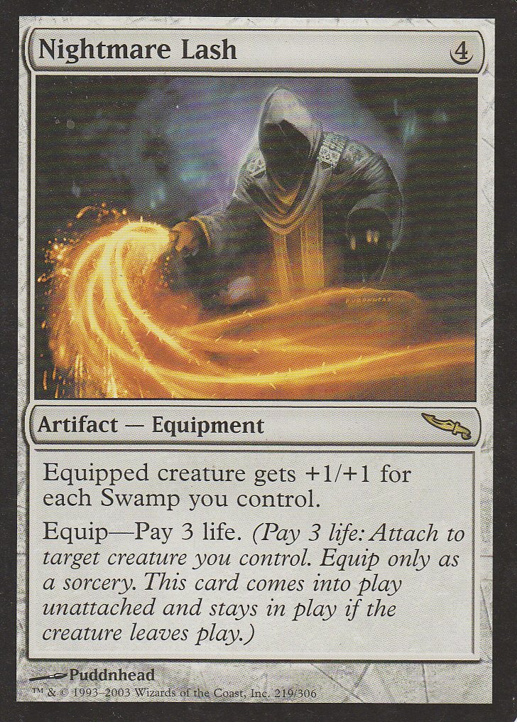Magic The Gathering Nightmare Lash Artifact Equipment Card - 1 of 1 Ungraded MTG Collectible for Commander & Vintage Decks | Perfect for MTG Tournaments & Card Game Nights