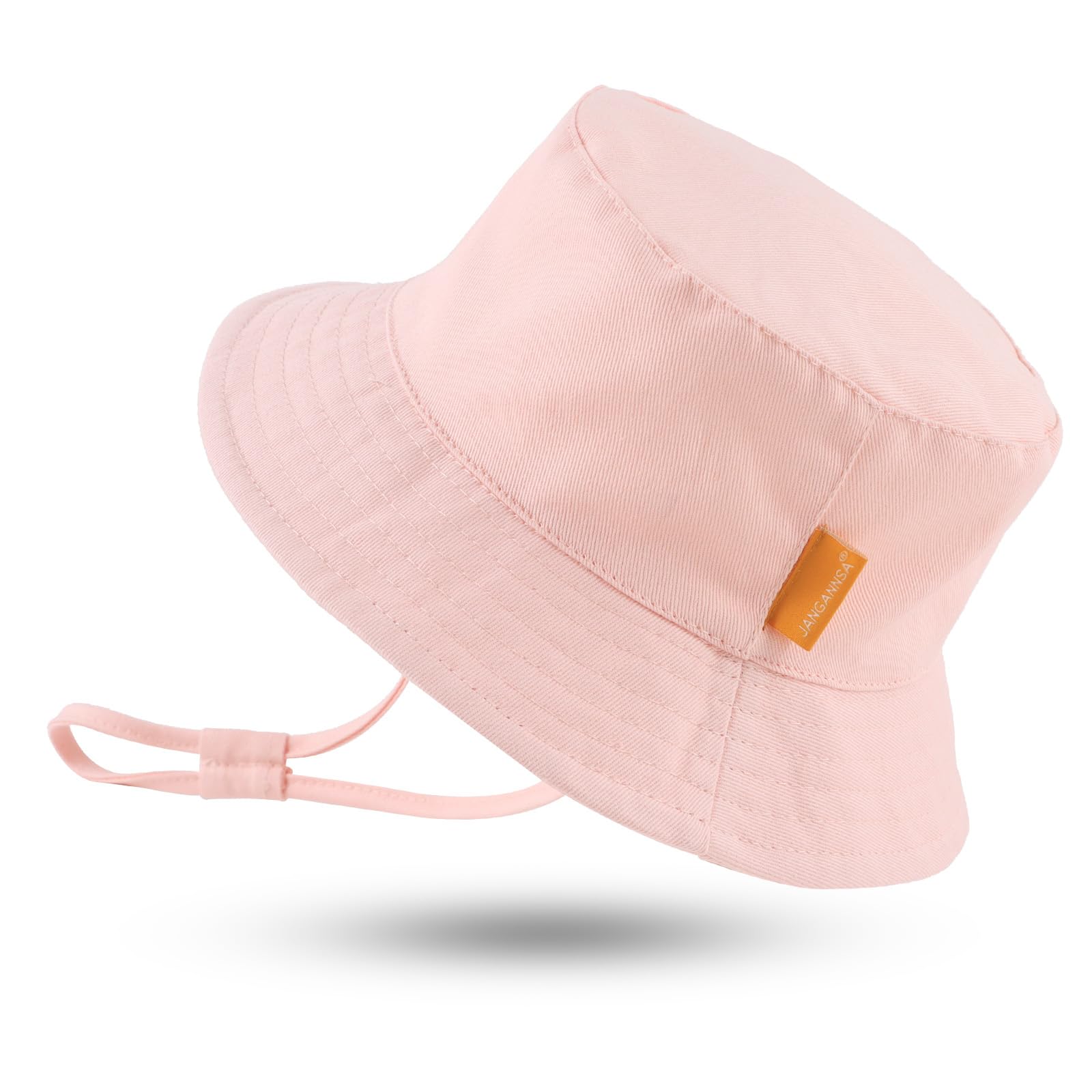 JANGANSA Cotton Baby Sun Hat for Boys & Girls - UPF 50+ UV Protection Bucket Hat for Toddlers & Infants - Summer Beach, Outdoor Play & Travel Essential