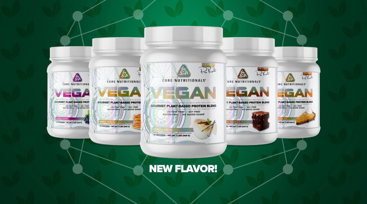 Core Nutritionals Platinum Vegan Gourmet Plant-Based Protein Powder - 21g Pea Protein, Lactose/Soy/Gluten Free, 29 Servings (Peanut Butter Pie) | Post-Workout Recovery & Healthy Meal Replacement for Athletes & Fitness Enthusiasts