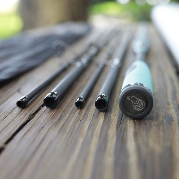 Toadfish Travel Spinning Rod - Compact Telescopic Fishing Rod for Saltwater & Freshwater | Portable Travel Fishing Gear for Beach, Boat & Kayak Adventures