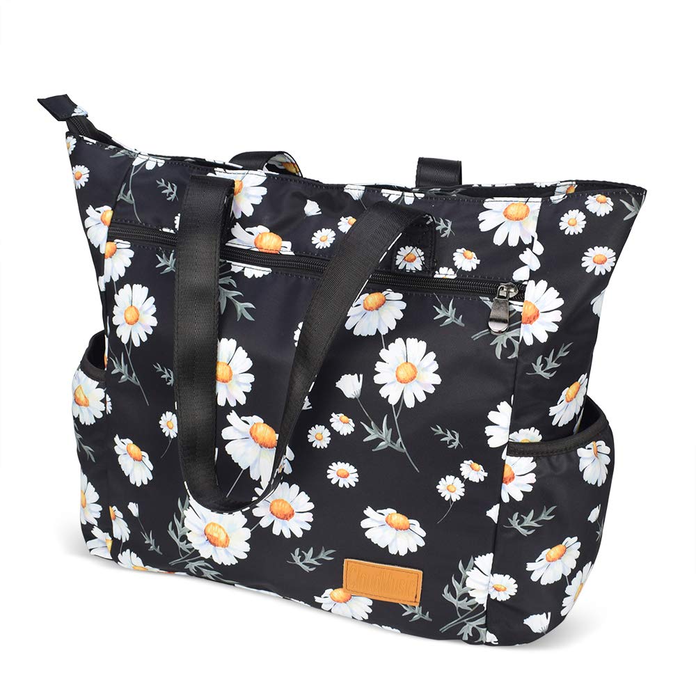 CLOUDMUSIC Large Waterproof Shoulder Tote Bag for Women - Perfect for Nurses, Teachers, Work, Gym, Travel & Beach - Spacious & Durable Carryall