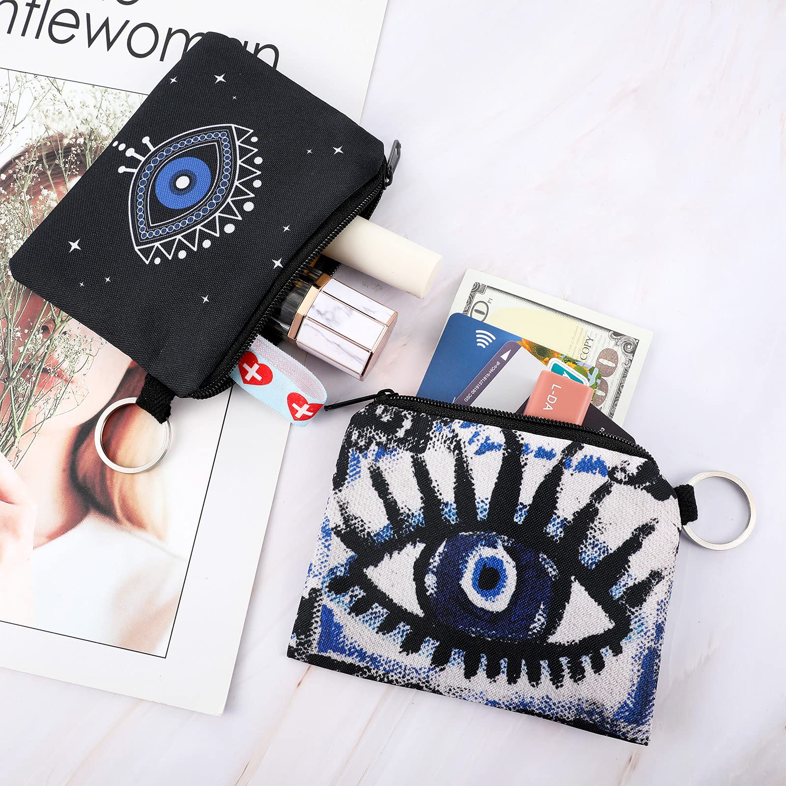 10 Pack Small Boho Coin Purse with Zipper - Mini Wallet Change Pouch for Women & Girls - Perfect for Travel, Shopping, and Organizing Loose Change