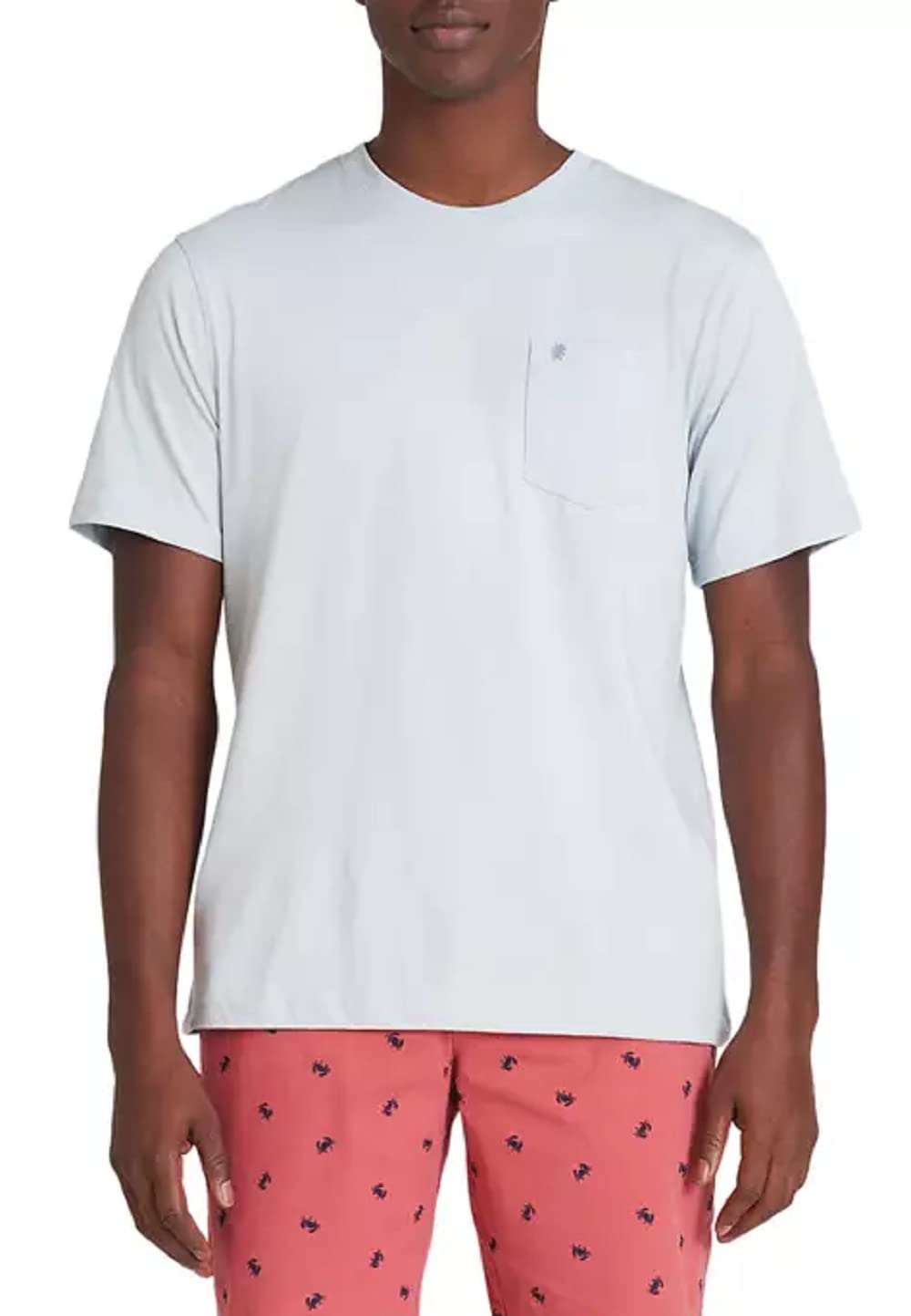 IZOD Men's Saltwater Soft Wash Pocket Crew T-Shirt - Comfortable Casual Short Sleeve Tee for Beach, Fishing & Outdoor Activities