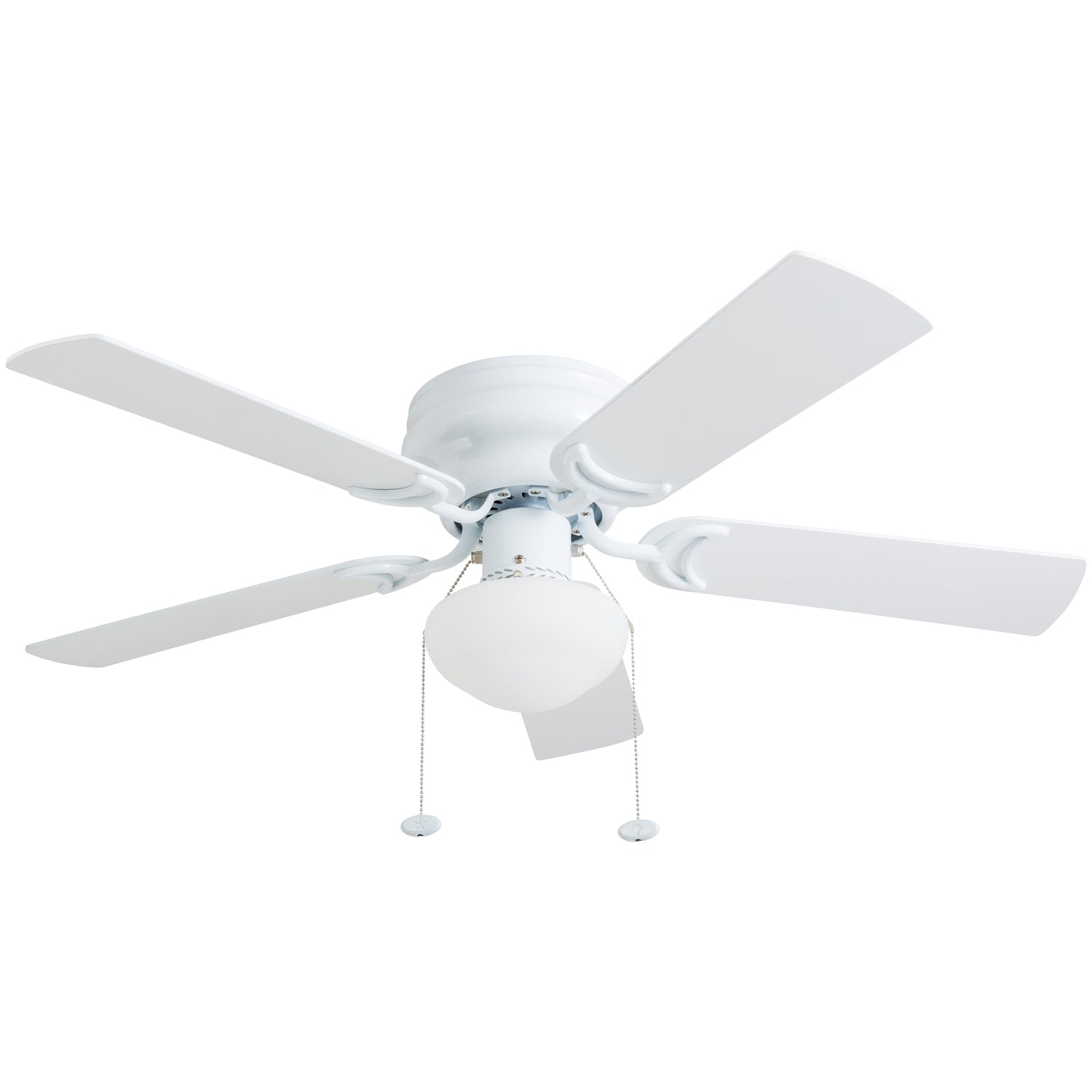 42 Inch Alvina White Ceiling Fan with Pull Chain - Energy Efficient Indoor Cooling for Living Room, Bedroom & Office