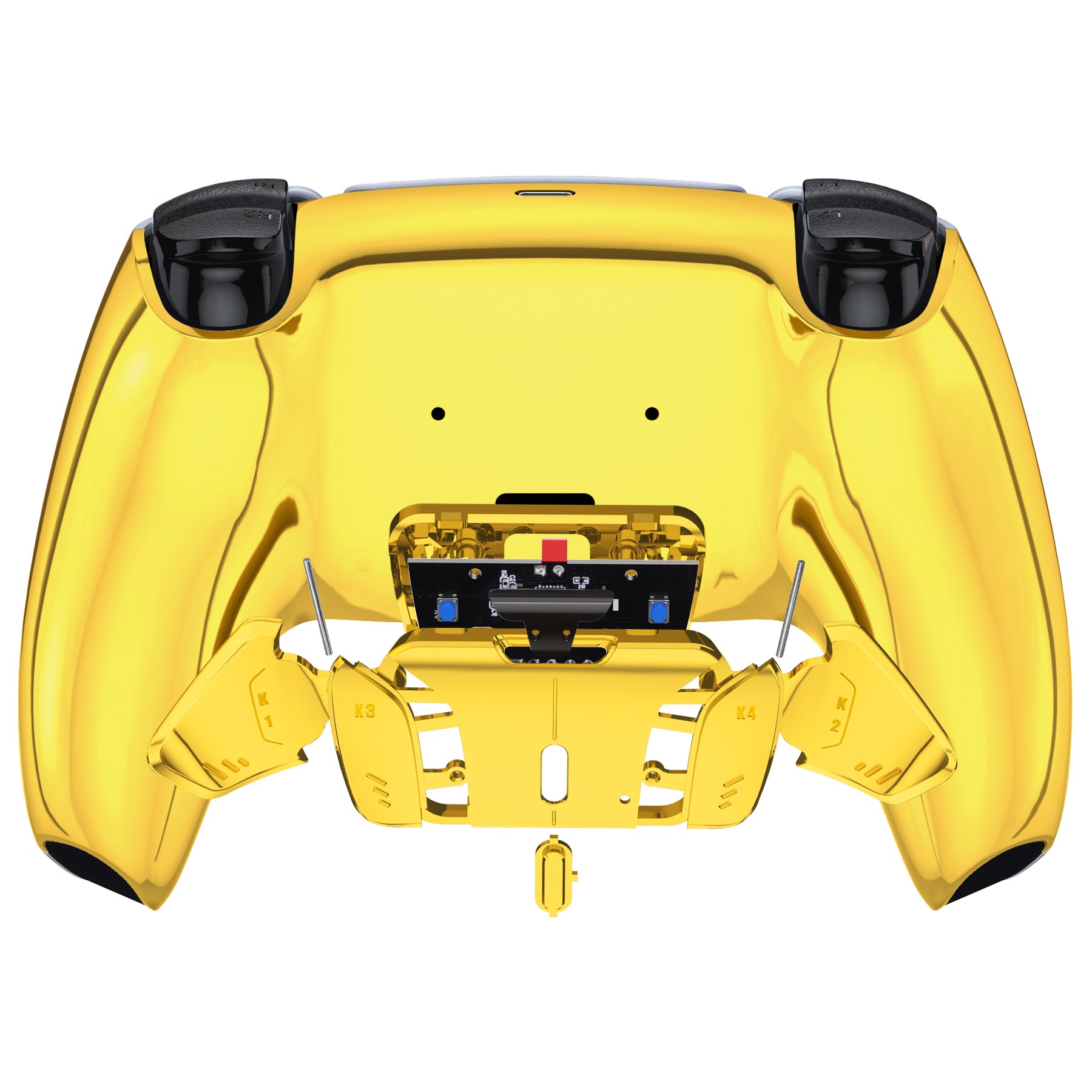 eXtremeRate RISE4 V3 Remappable Back Button Kit for PS5 Controller (BDM-030/040/050) - Chrome Gold | Customizable Gaming Buttons for FPS, RPG & Competitive Play