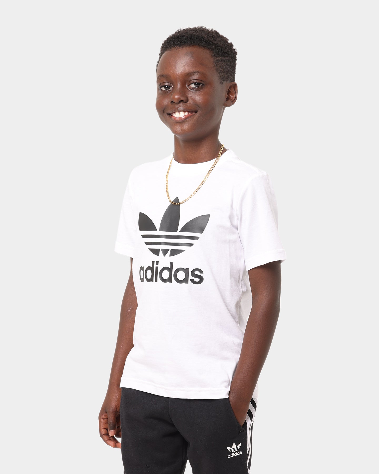Adidas Kids' Adicolor Shorts and T-Shirt Set - White & Black Athletic Outfit for Boys & Girls - Perfect for Sports, Playdates, and Casual Wear