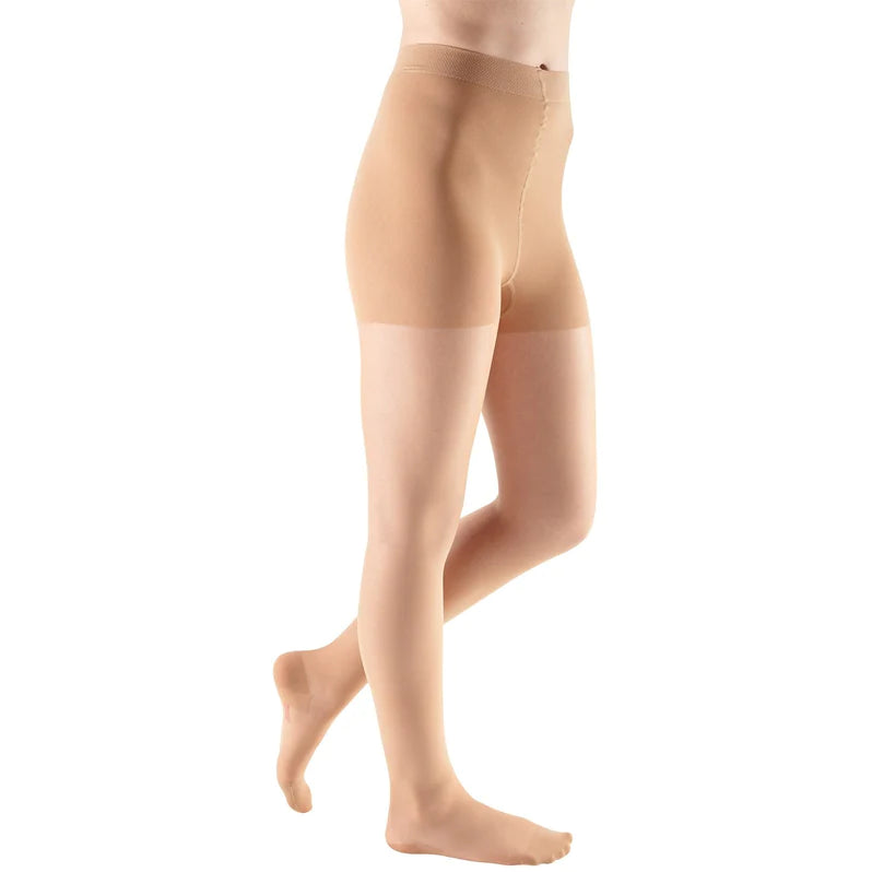Medi Sheer & Soft 20-30mmHg Closed Toe Compression Pantyhose with Non-Adjustable Waistband - Ideal for Circulation Support, Travel & Daily Wear