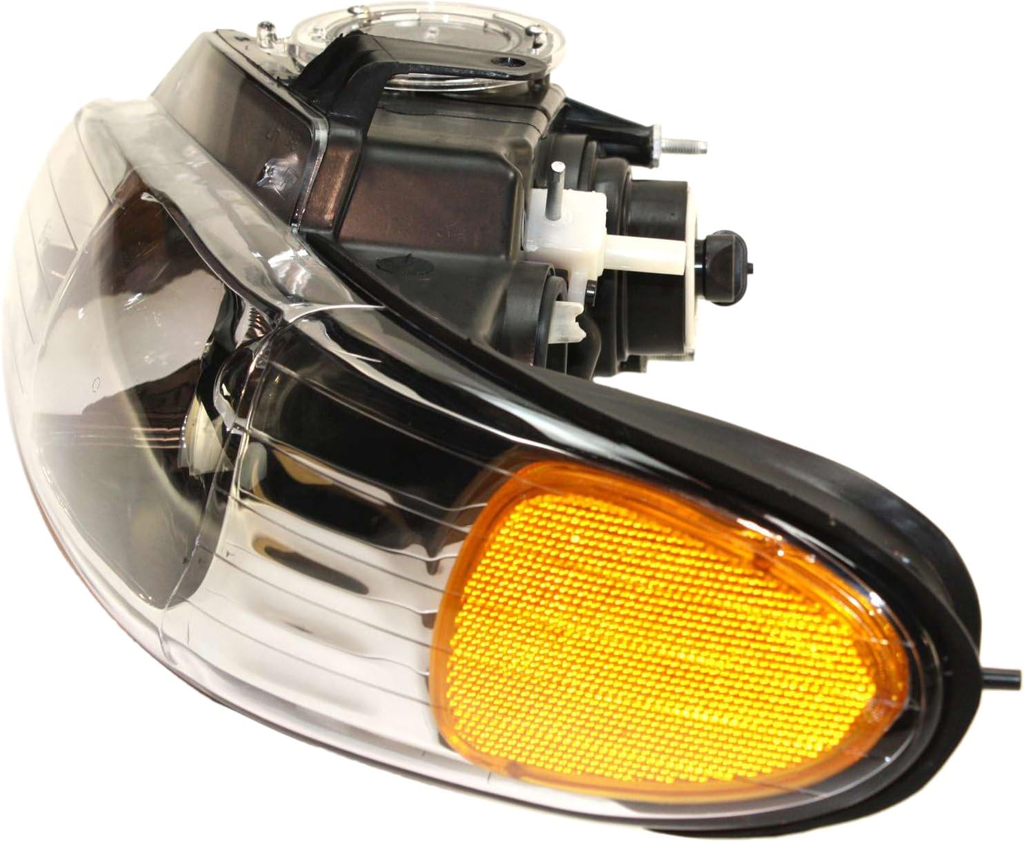 Go-Parts Replacement Headlight Assembly for Dodge Caravan, Chrysler Town and Country, Plymouth Voyager 1996-1999 - Driver Side Halogen Quad Lights - Perfect for Night Driving & Vehicle Restoration