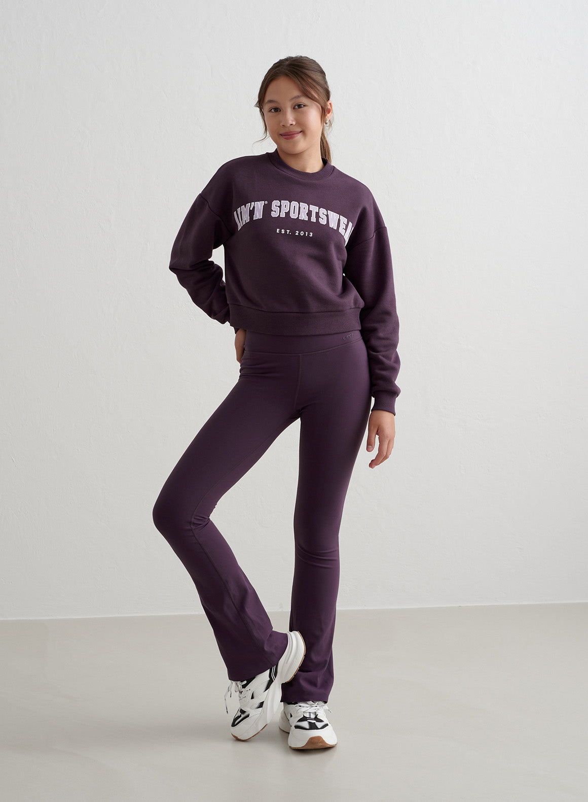 Midnight Plum High Waist Yoga Tights for Women - Comfortable Workout Leggings for Running, Gym & Lounge Wear