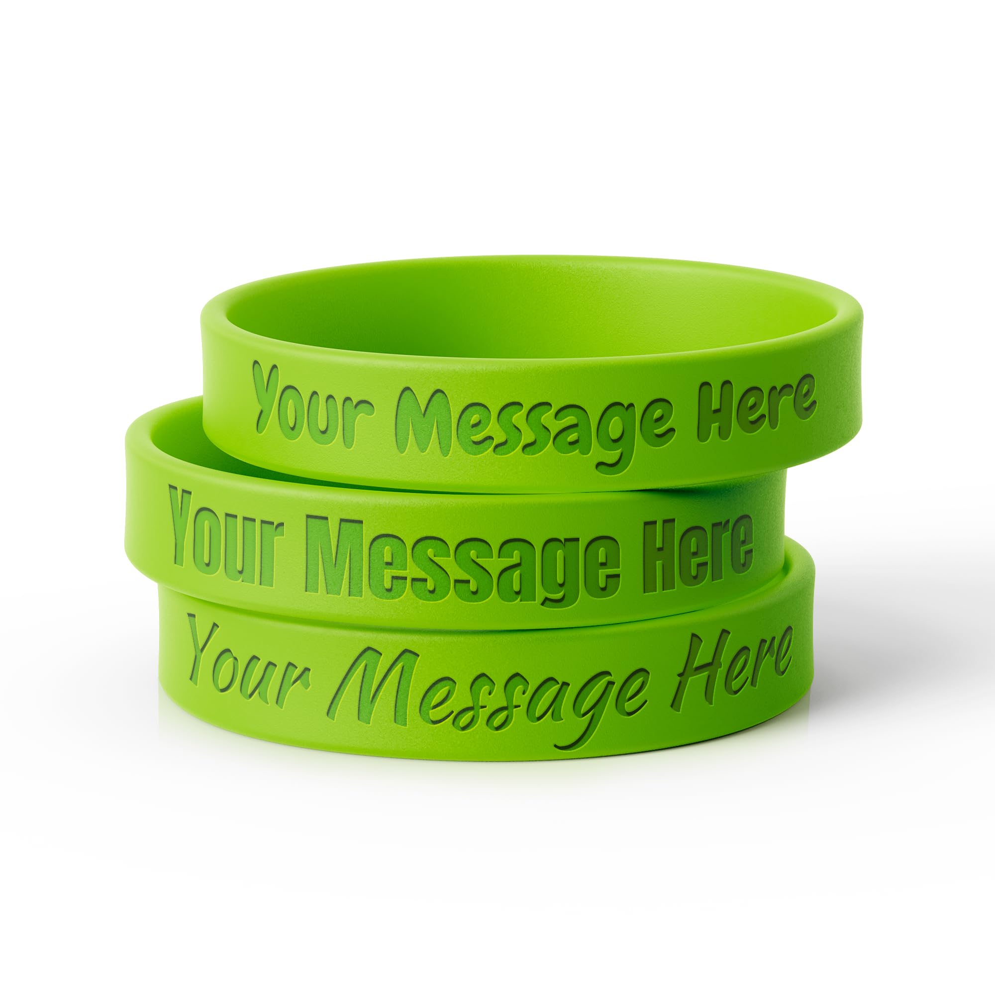 Custom Silicone Wristbands Personalized Rubber Bracelets for Men & Women - Bulk Debossed Wristbands for Events, Promotions, Parties & Fundraisers - Durable & Comfortable - Perfect for Team Building, Charity Events & Brand Awareness - Fast USA Shipping
