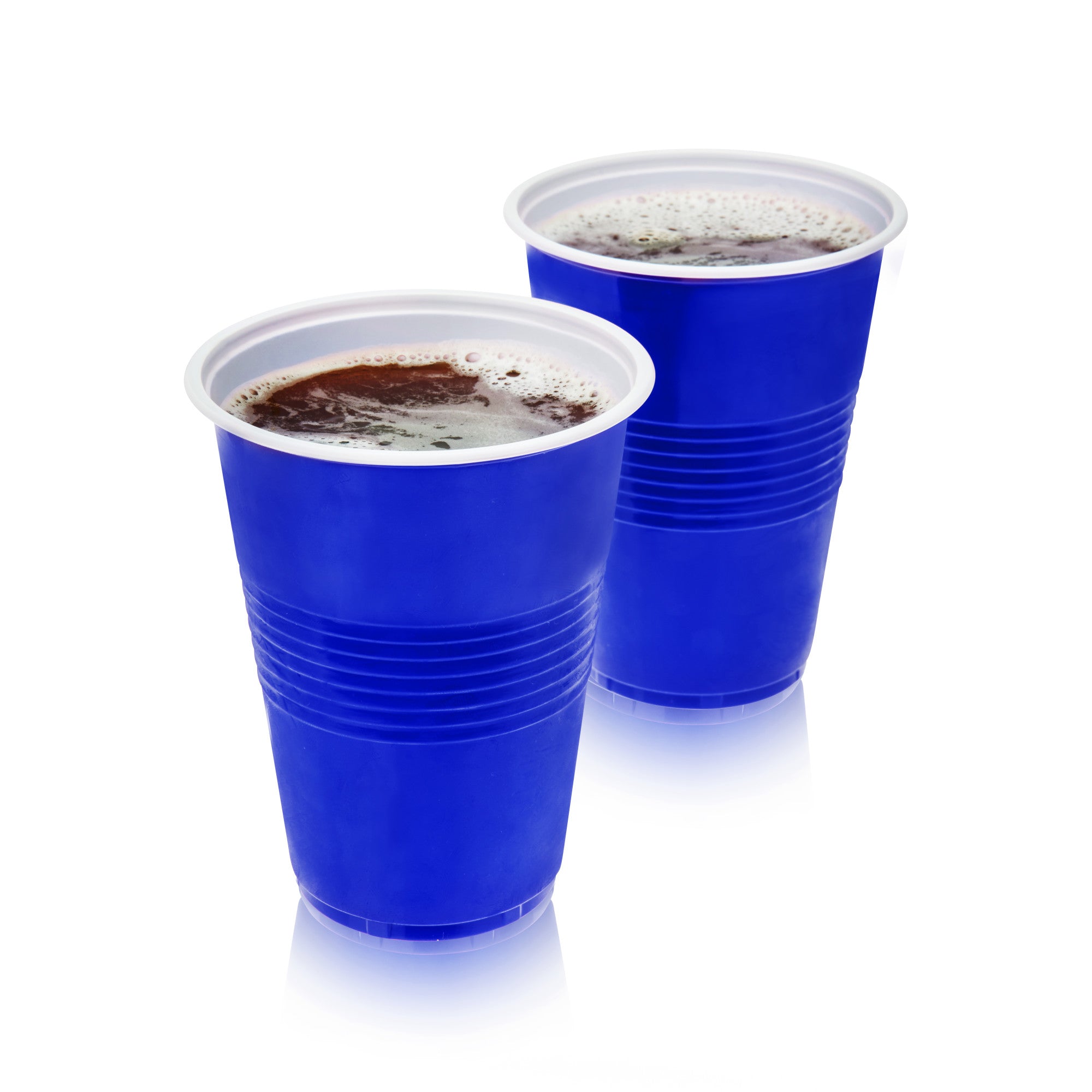 16 oz Blue Disposable Plastic Party Cups - 50 Pack by True - Perfect for Birthday Parties, BBQs, Picnics & Outdoor Events
