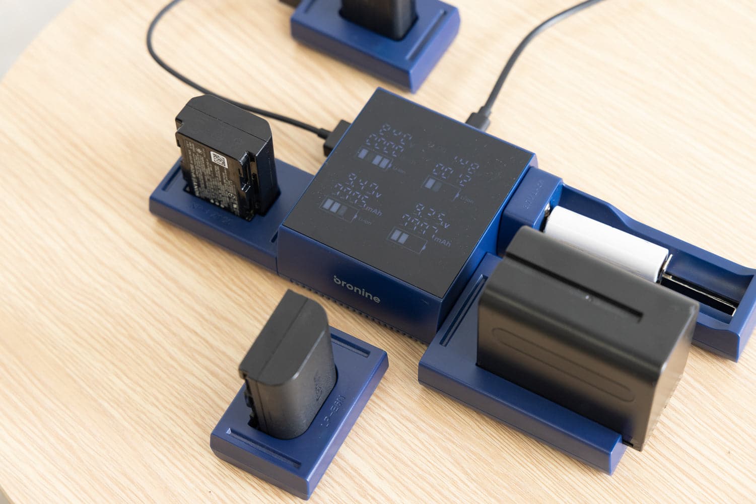 Bronine Multi Brand 4 Port USB Camera Charging Station - Fast Charging for DSLR, Mirrorless & Action Cameras - Perfect for Photographers, Vloggers & Travel Enthusiasts
