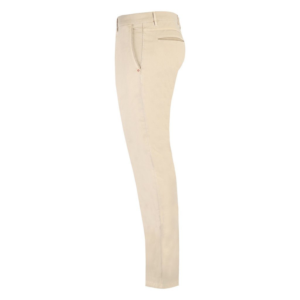 FRADI Stretch Cotton Chino Pants for Men - Comfortable Slim Fit Casual Trousers in Beige | Perfect for Office, Travel & Everyday Wear