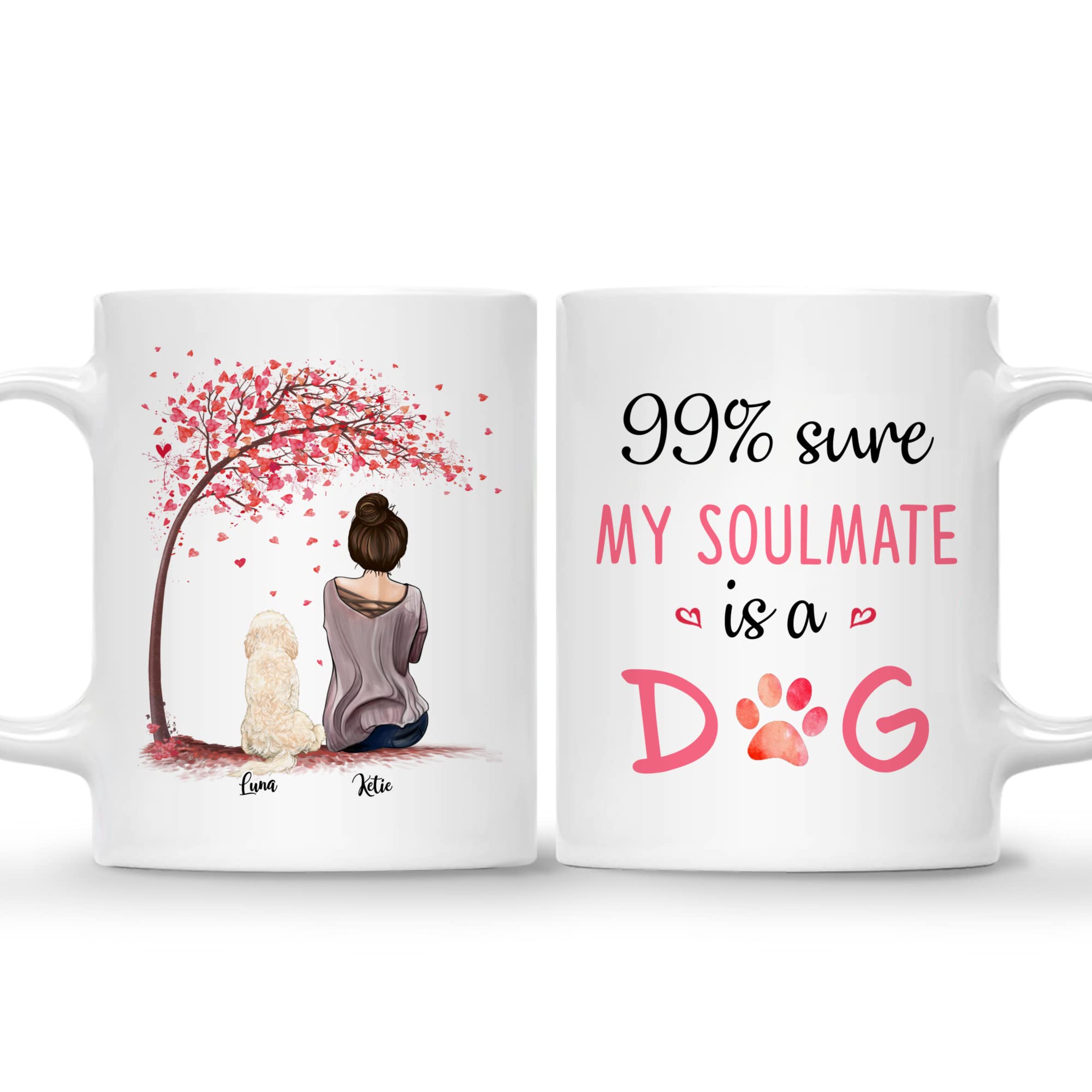 Custom Dog Mug for Dog Lovers - Personalized Pet Coffee Cup with 1 Dog Design - Ideal Gift for Dog Moms & Pet Owners - Perfect for Coffee, Tea, or Hot Chocolate at Home or Office