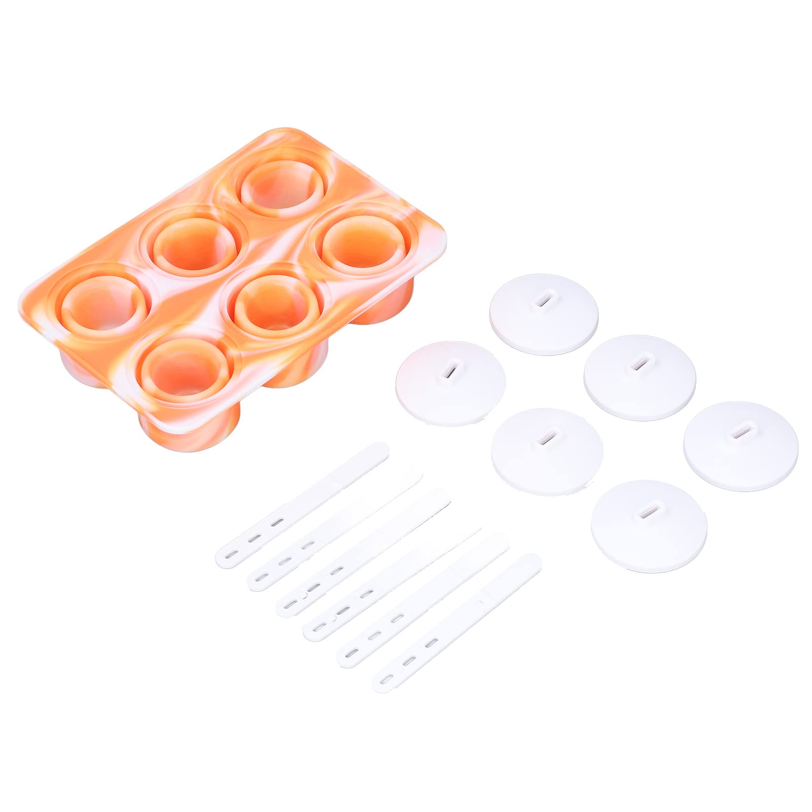 Collapsible Silicone Popsicle Molds - 6 Grids Reusable Ice Pop Molds with Easy Release for Homemade Popsicles, Ice Cream & Frozen Treats | Perfect for Summer Snacks, Kids Parties & Healthy Desserts