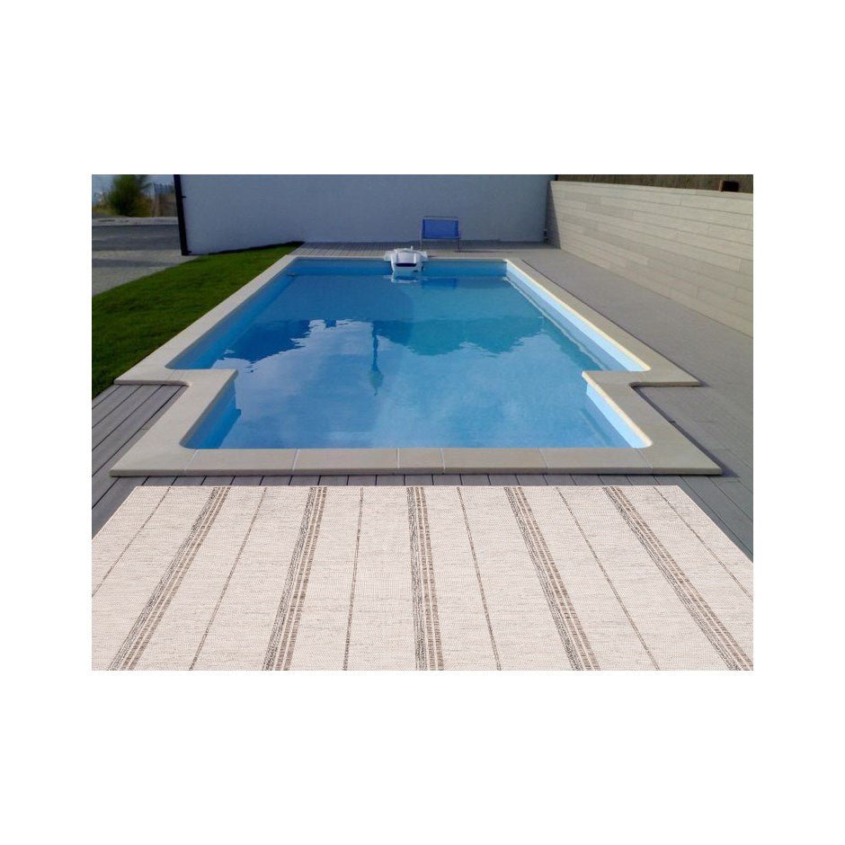 Premium Polypropylene Ivory Sand Rug - Indoor/Outdoor Use for Living Room, Patio, Deck & Events | Durable & Weather-Resistant