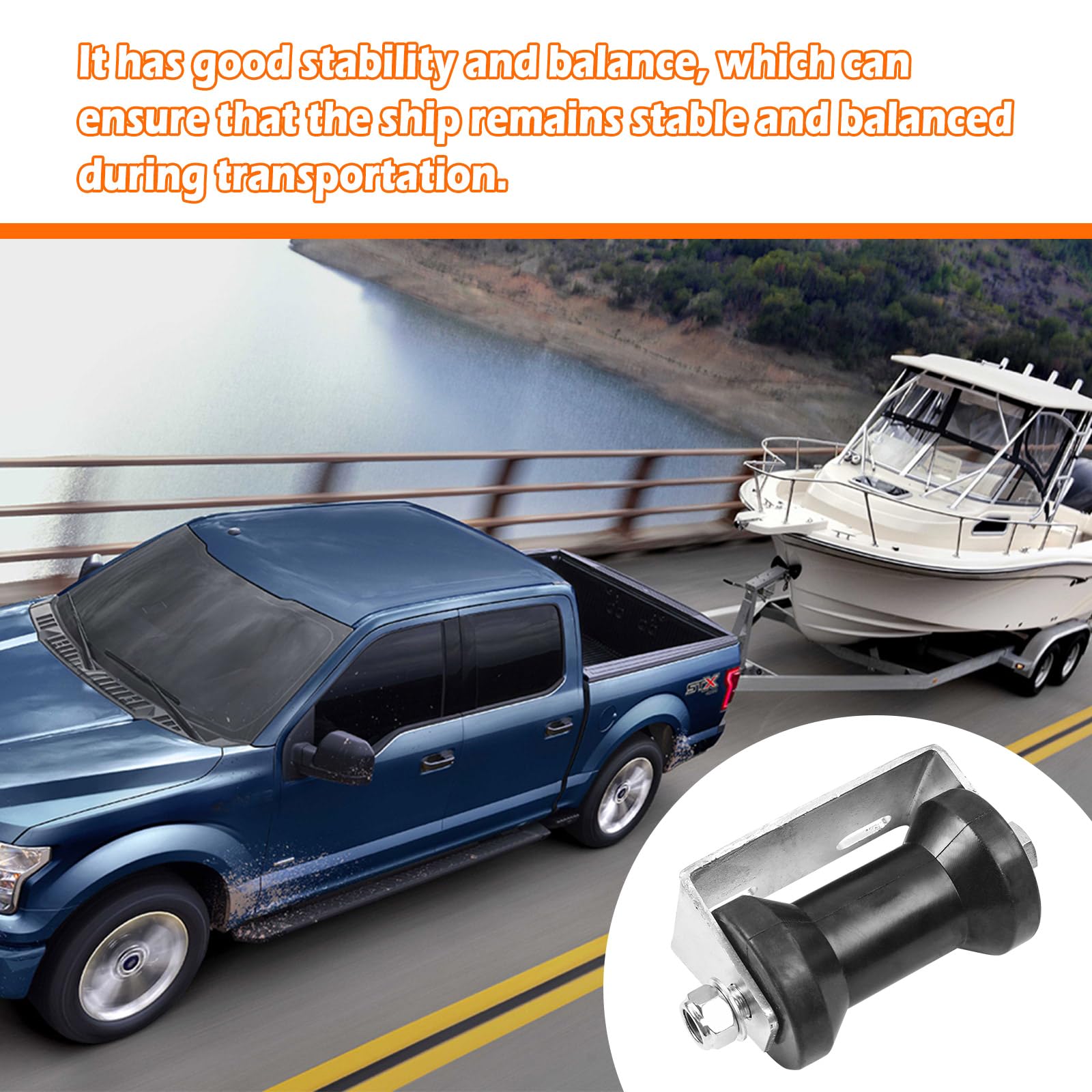5-12 Inch Boat Trailer Rollers with Panel Brackets - Heavy Duty Keel Roller Assembly Kit with Roller Shaft & Bracket - Perfect for Boat Trailer Maintenance, Repair and Watercraft Transportation