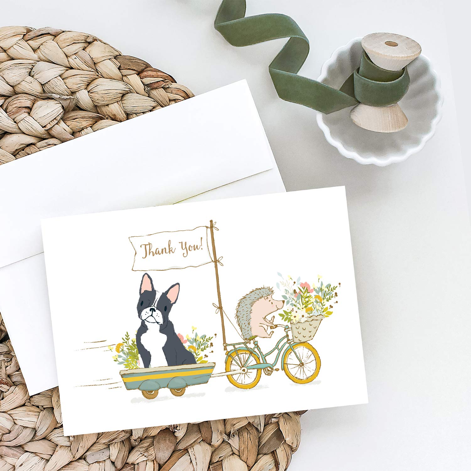 Caroline's Treasures LGA1012GCA7P Whimsical Blank Greeting Cards with Envelopes - Pack of 8 A7 Size 5x7 - Perfect for Birthdays, Thank You Notes & Special Occasions