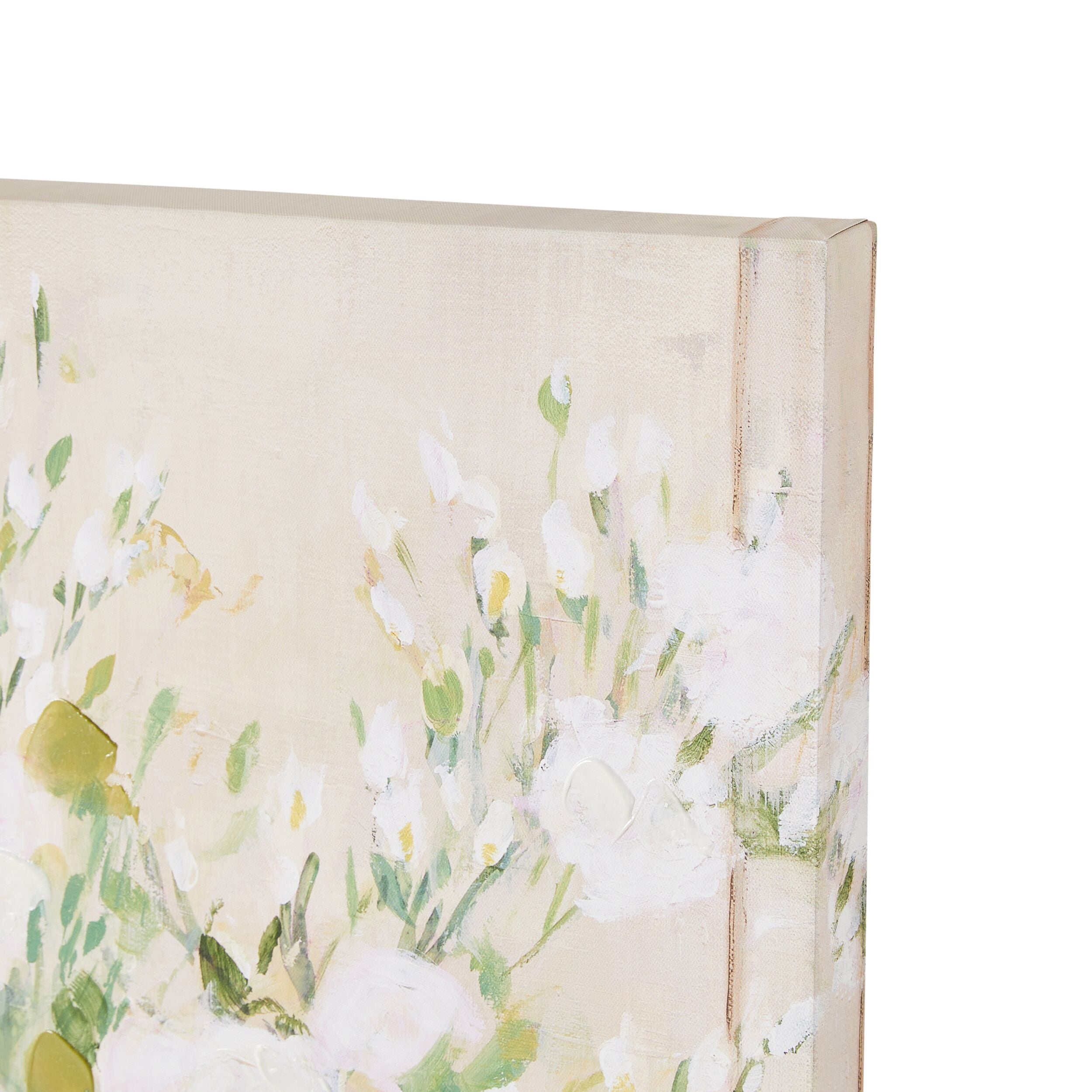 Arthouse White Bouquet Print 120x80cm - Elegant Floral Canvas Wall Art for Living Room, Bedroom & Office Decor
