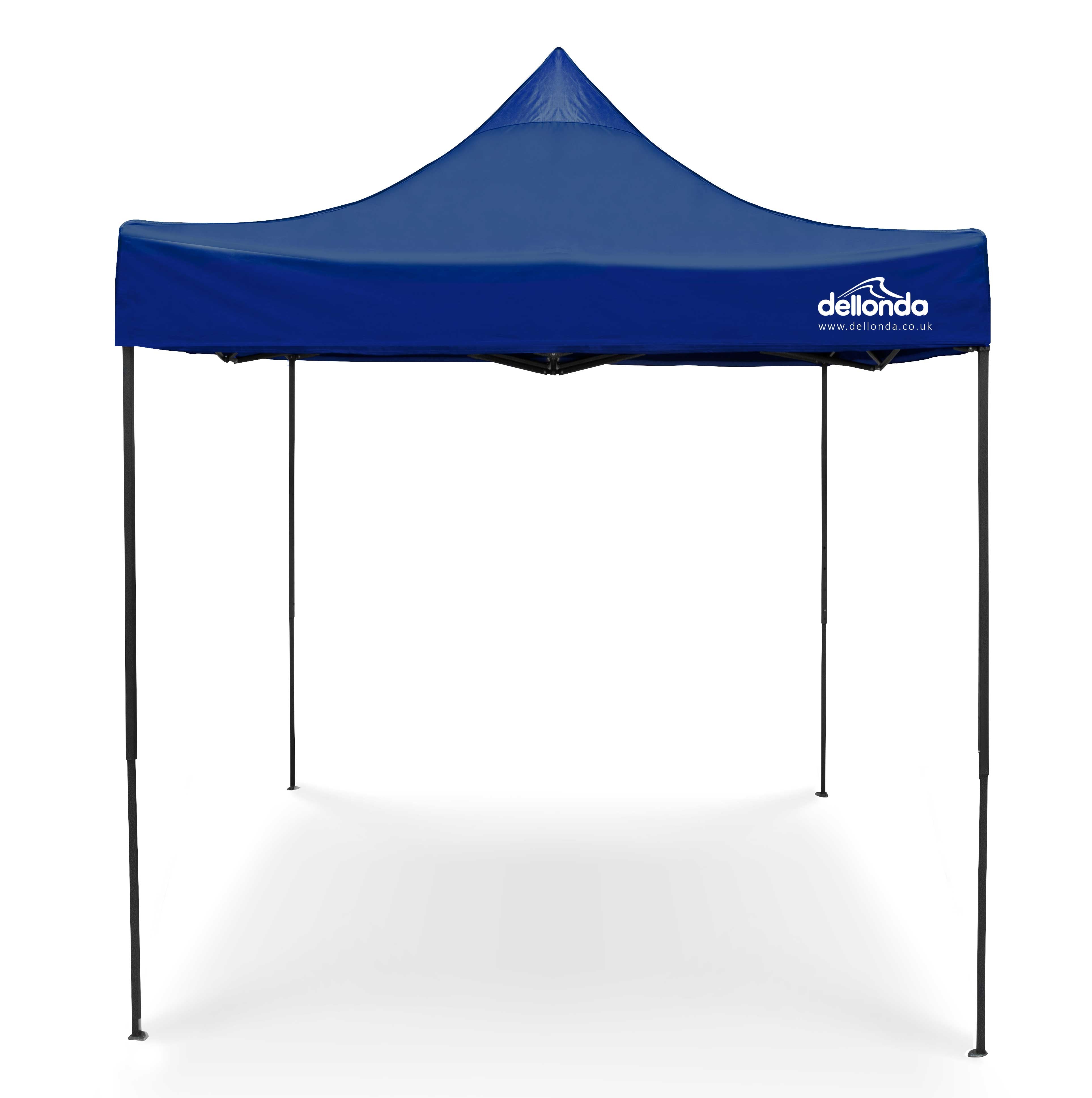 Premium 2x2m Pop Up Gazebo with Water Resistant Canopy - Includes Carry Bag, Stakes & Weight Bags - Portable Outdoor Shelter for Camping, Beach, Picnics & Backyard Parties (Blue, DG127)