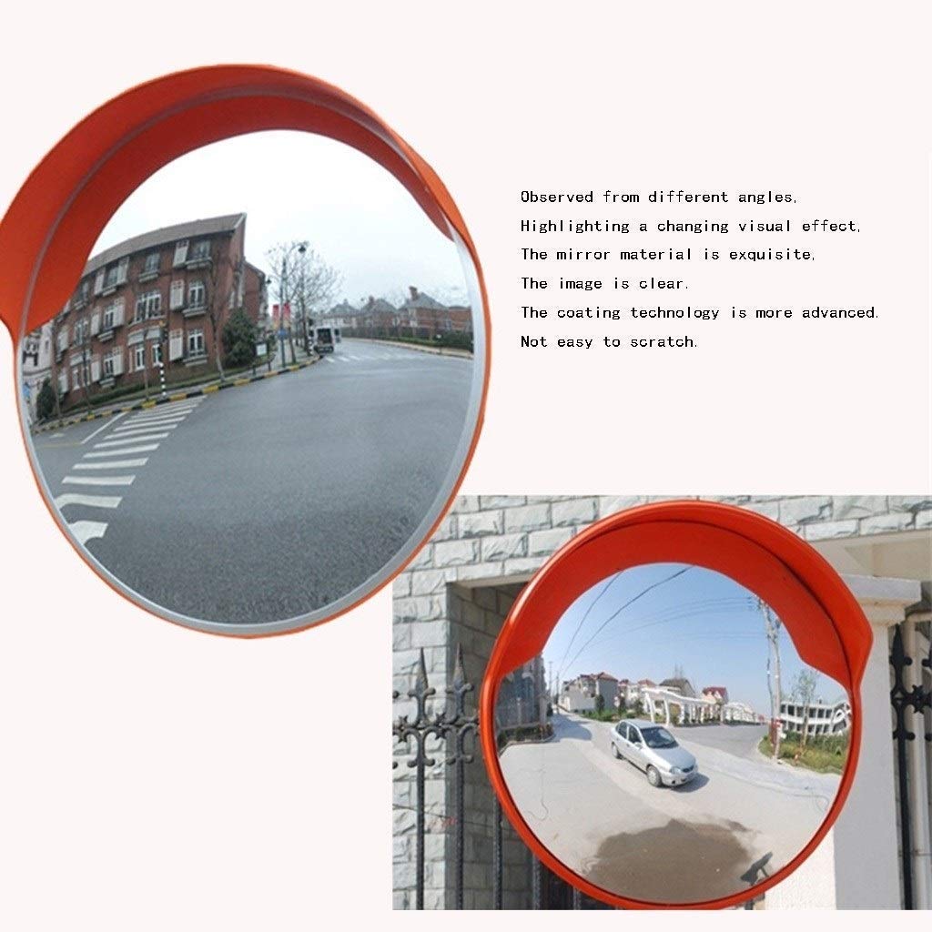 45-120CM Wide-Angle Convex Traffic Mirror - Round Weatherproof Road Safety Mirror for Parking Lots, Driveways & Blind Spots (100CM Size) - Perfect for Enhanced Visibility in High Traffic Areas