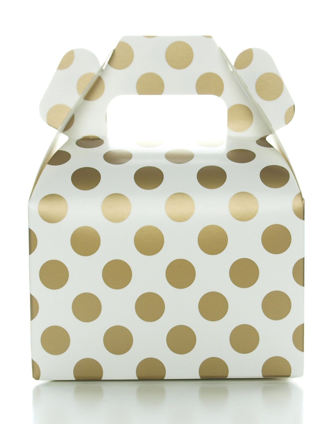 Gold Polka Dot Candy Boxes (12 Pack) - Elegant Party Favor Treat Boxes for Weddings, Birthdays & Candy Buffets | Wedding Dessert Table Supplies & Small Gift Boxes for Special Occasions
