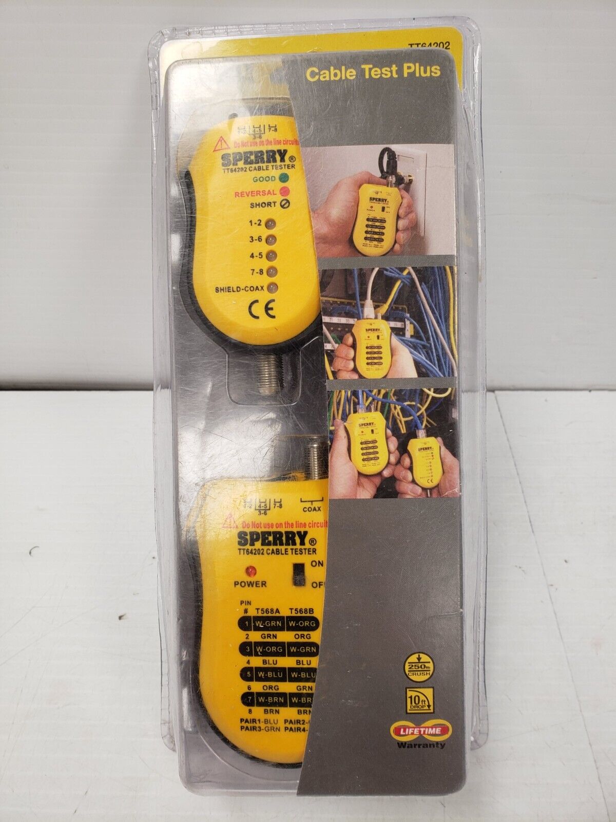 Sperry TT64202 Cable Test Plus Cable Tester - Professional Network Cable Tester for Ethernet, RJ45, RJ11 - Perfect for IT Technicians & Home Network Setup