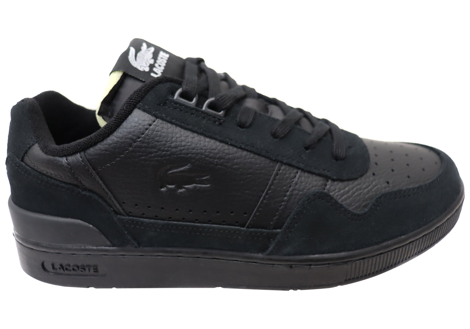 Lacoste Men's Leather Lace-Up T-Clip Premium Sneakers - Stylish & Comfortable Casual Shoes for Walking, Work & Everyday Wear