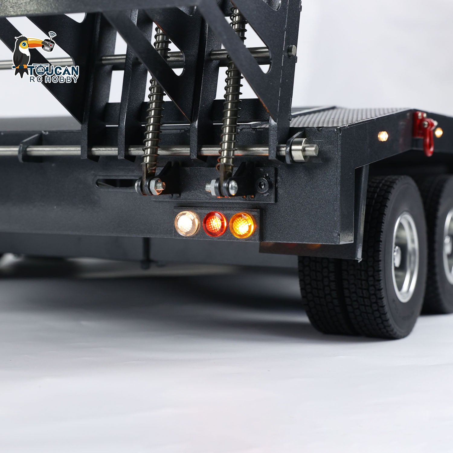 1/10 1/8 1/7 1/14 1/12 Scale RC Metal 6-Axle Full Trailer with Hydraulic System for Remote Control Construction Trucks - DIY Model Car Accessory for Off-Road Hauling & Heavy Duty Simulation