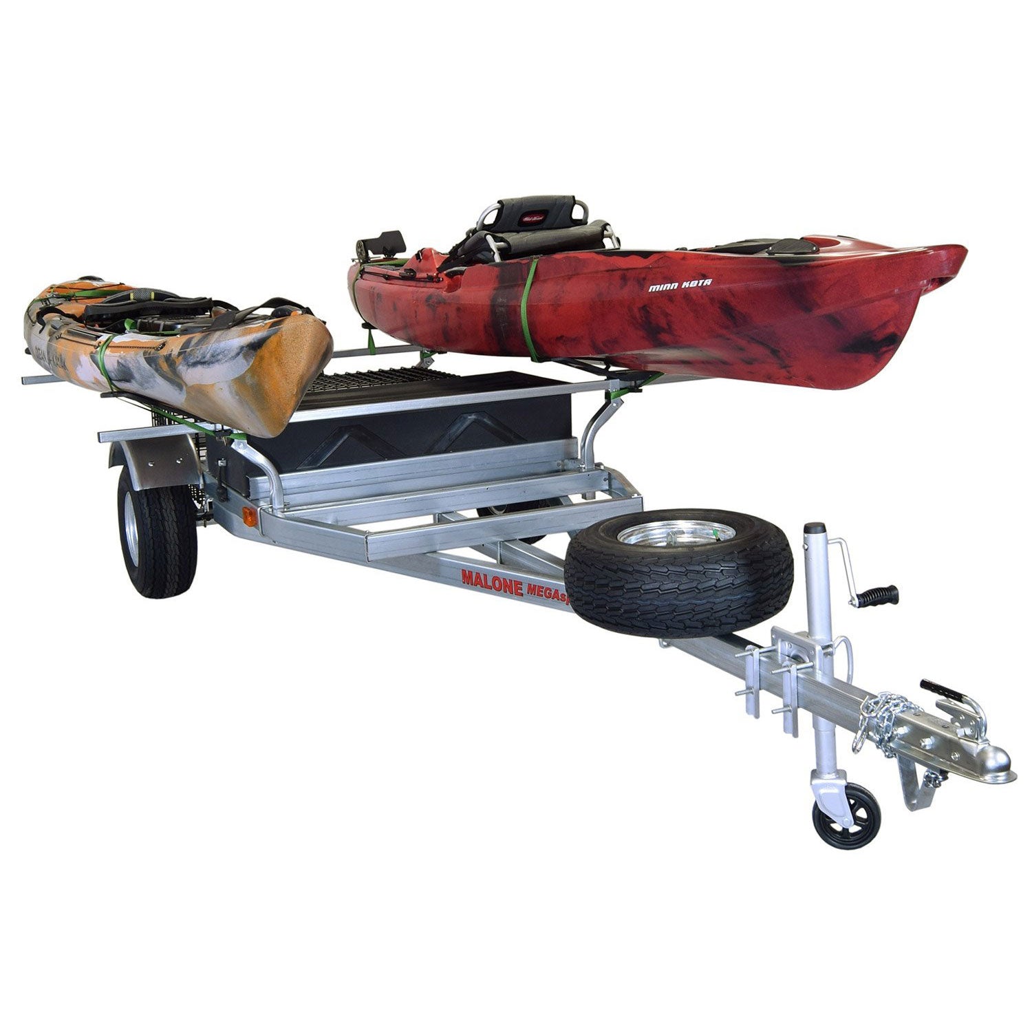 Malone MegaWing Reinforced V-Style Kayak Rack - Heavy Duty Roof Mount Carrier for Canoes & Kayaks - Perfect for Outdoor Adventures, Camping & Water Sports
