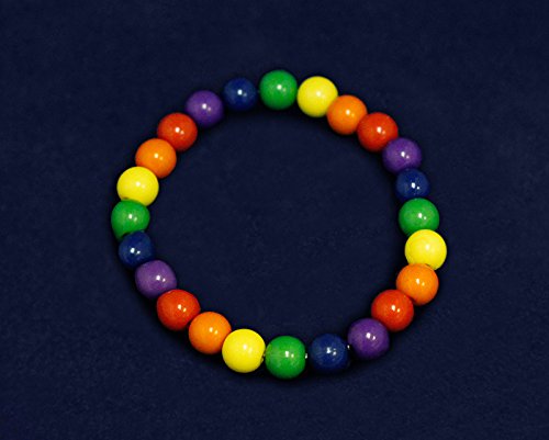 Rainbow Beaded Bracelet for LGBTQ Pride - Handmade Gay Pride Jewelry for Men & Women - Perfect for Pride Parades, LGBTQ Events, Awareness Campaigns & Thoughtful Gifting - Symbol of Love & Equality for Everyday Wear