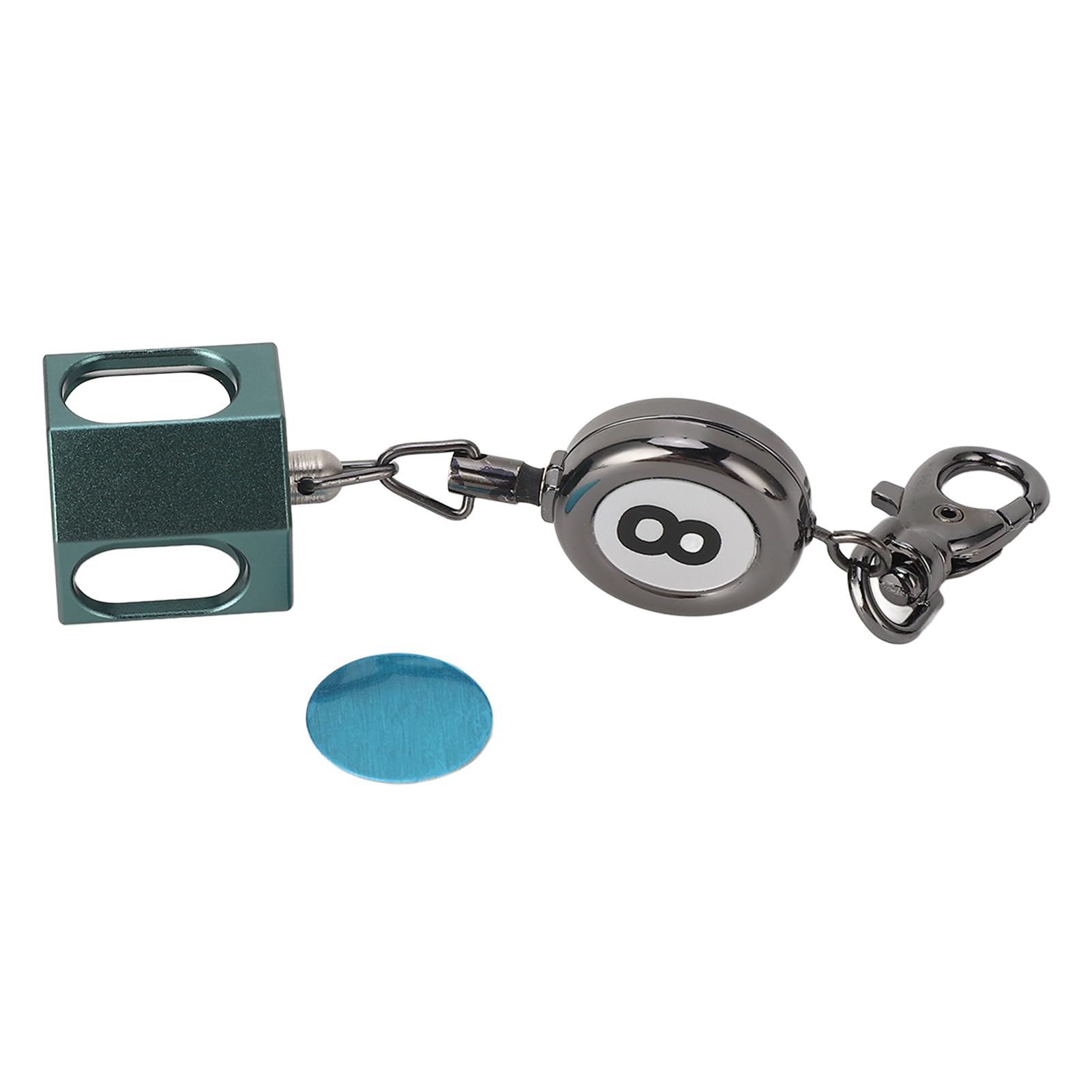 **Magnetic Billiard Chalk Holder - Retractable Pool Cue Chalk Bag with Belt Clip for Easy Access | Perfect for Pool, Snooker & Billiards Players**