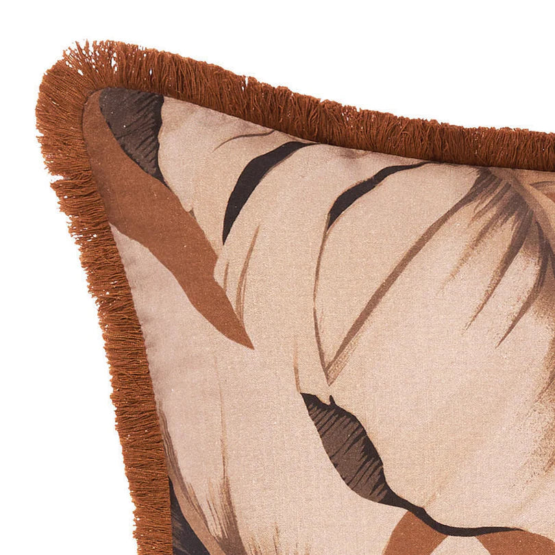 Linen House Kalena Cinnamon Throw Pillow Cover - Soft Decorative Cushion for Sofa, Bed & Living Room - Home Decor Accent for Cozy Comfort