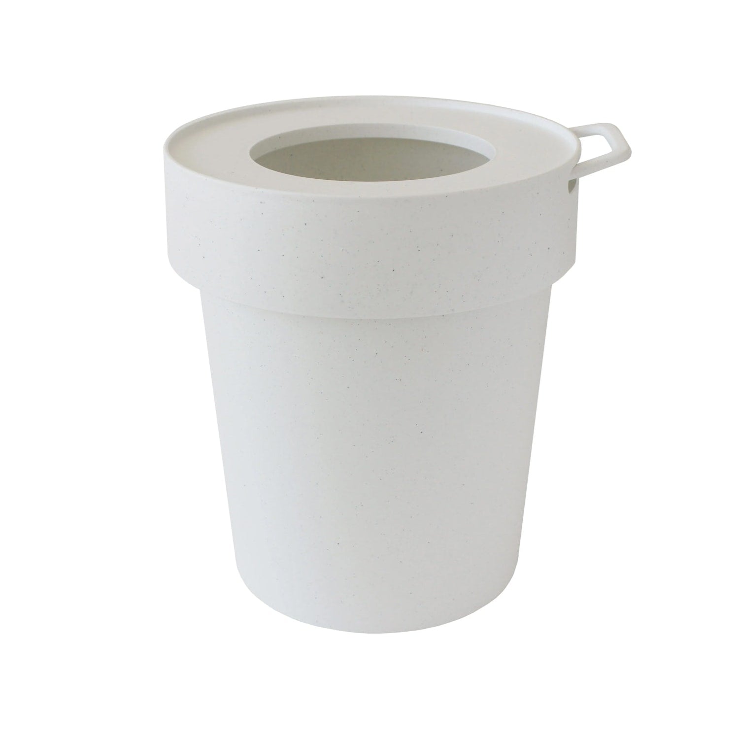HACHIMAN KASEI 10L White Kitchen Trash Can with Lid - Perfect for Bathroom, Office & Small Spaces Waste Disposal