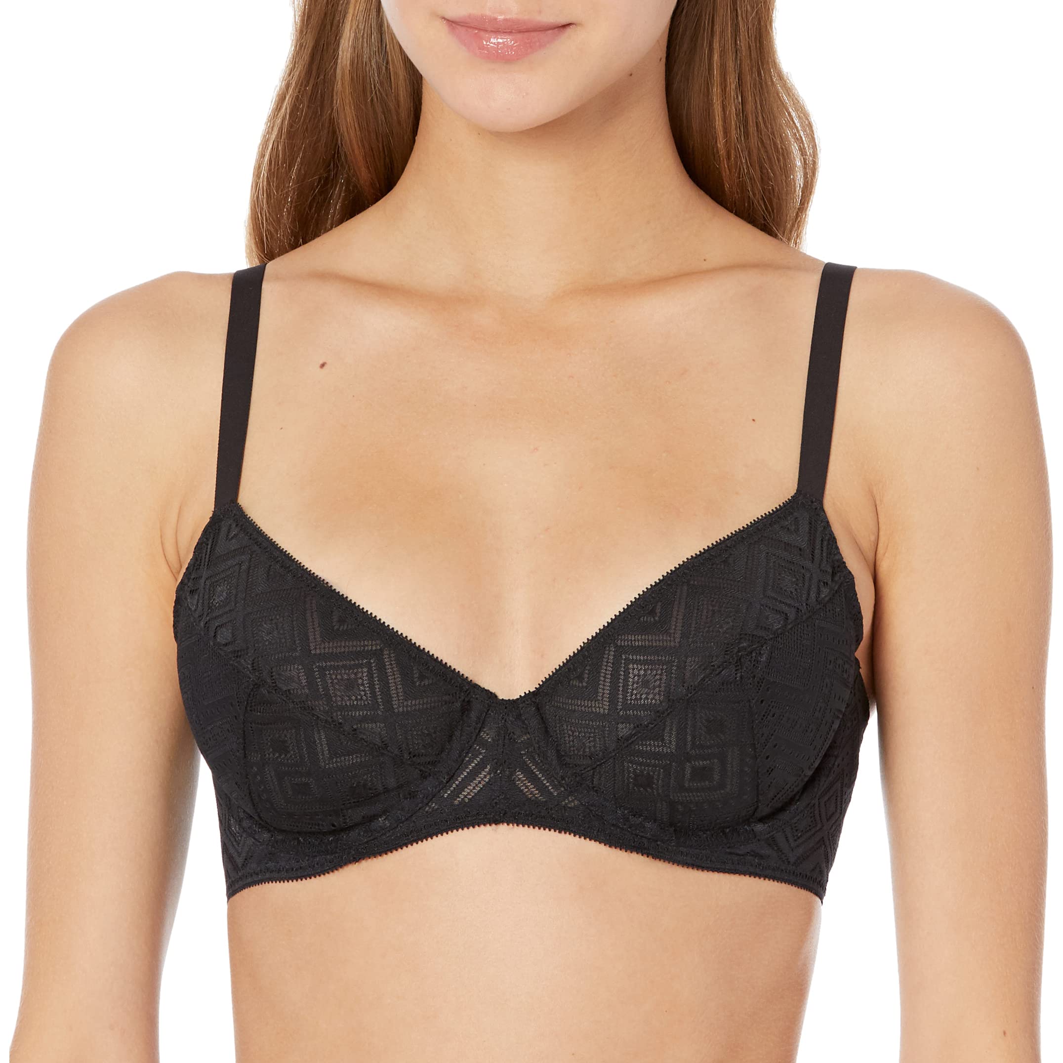 DKNY Women's Pure Lace Unlined Bra - Comfortable Wireless Bralette for Everyday Wear | Perfect for Casual Outfits, Lounge Wear & Layering