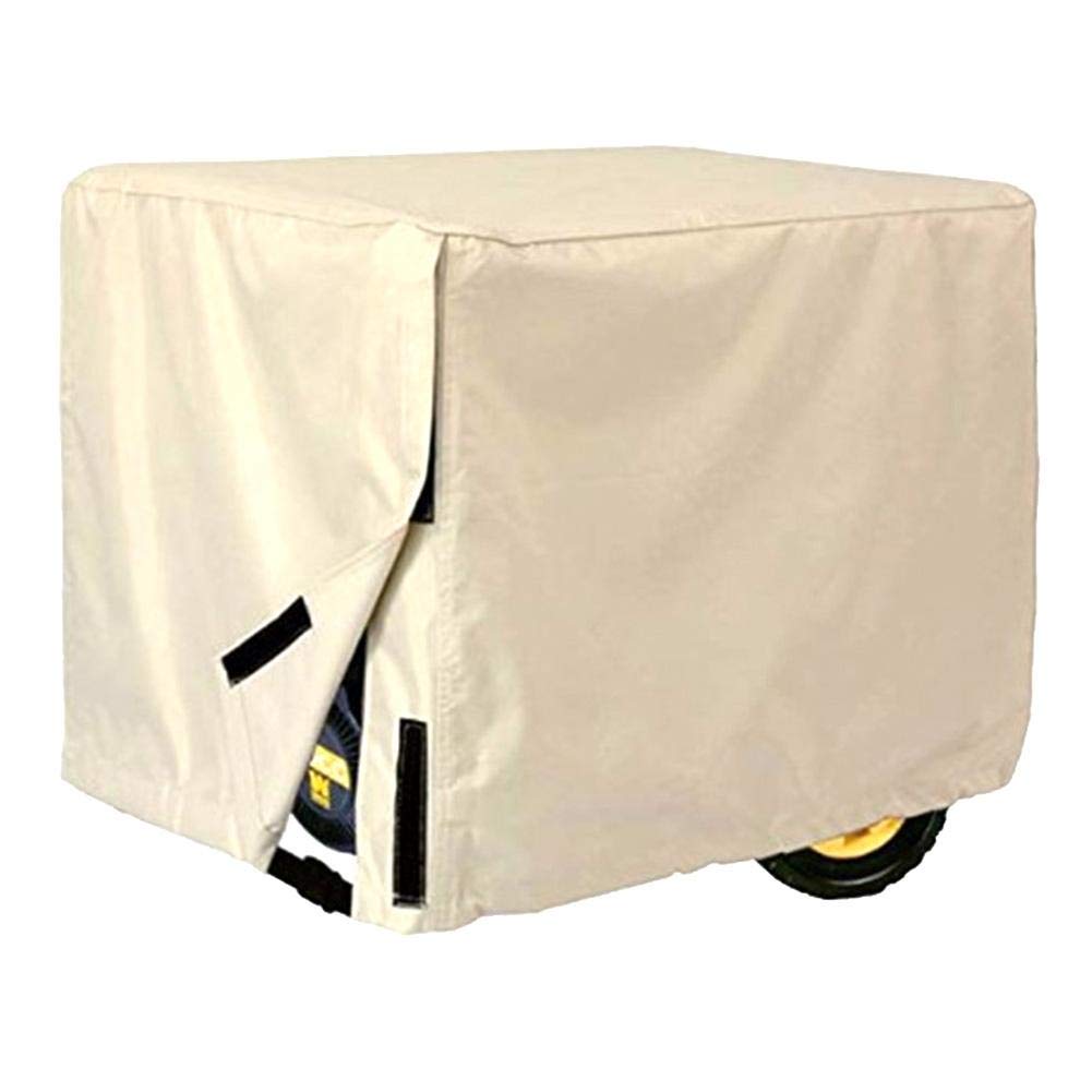 Qinlorgo Waterproof Dust-Proof Outdoor Generator Cover - Heavy Duty Wind & Rain Resistant Protection for Home, Patio, RV & Camping - Beige (Perfect for Emergency Power Backup & Outdoor Activities)