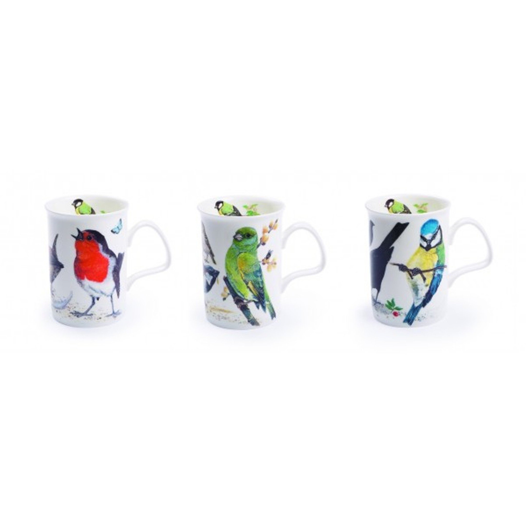 Roy Kirkham Lancaster 6-Piece Coffee Mug Set - Elegant Porcelain Tea Cups for Home, Office & Gifting | British-Inspired Floral Design