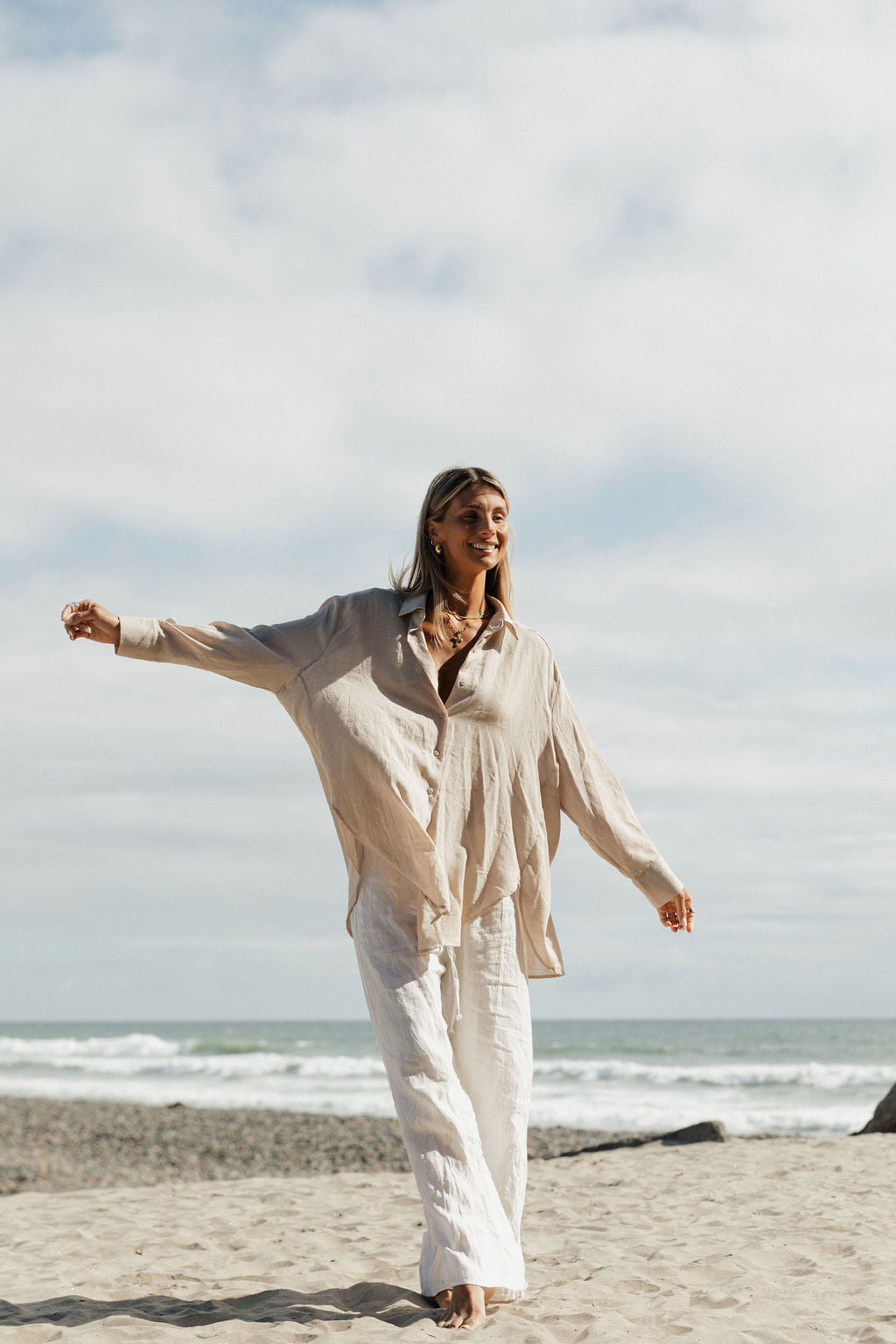 Oversized Button Down Shirt for Women - Casual Summer Poolside Cover Up - Perfect for Beach, Vacation, and Relaxing Outdoors