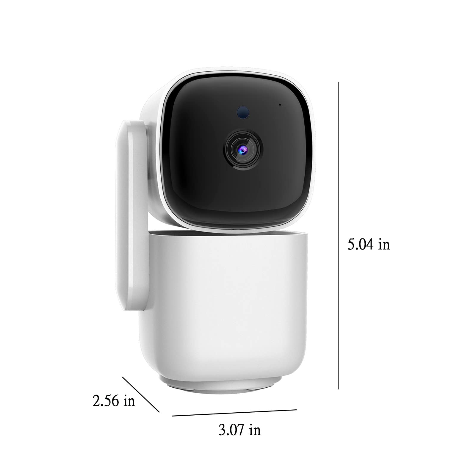 Smart WiFi Security Camera with Two-Way Audio & Night Vision - HD Indoor Plug-In Surveillance Camera with Motion Detection for Home Monitoring (White) - Perfect for Baby Monitoring, Pet Watching & Home Security