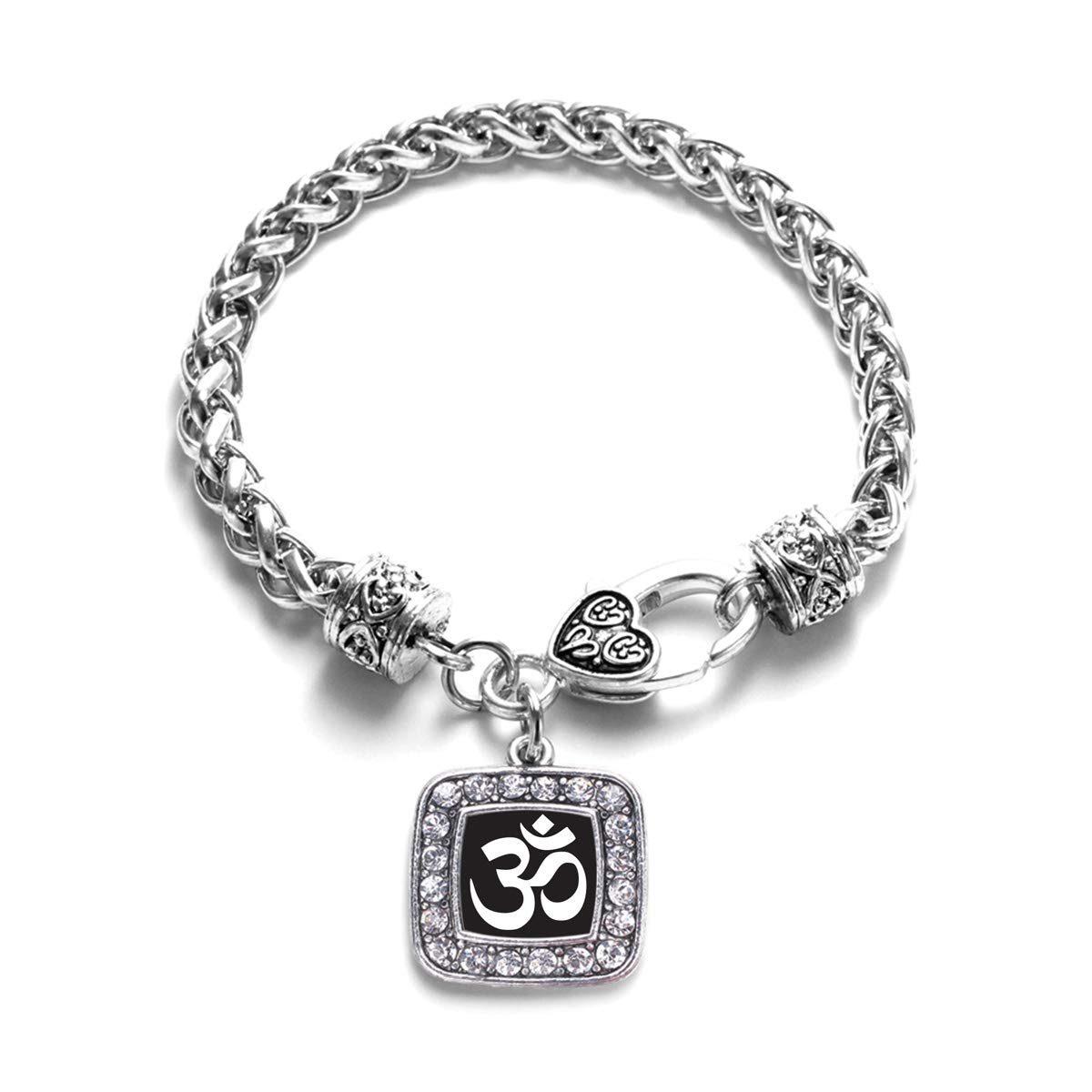 **Elegant Silver Square Charm Bracelet with Cubic Zirconia - Dainty Jewelry for Women - Perfect for Parties, Weddings & Everyday Wear**