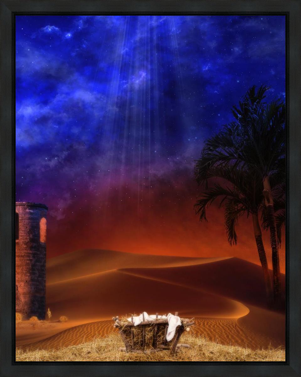 Holy Night Gallery Wrap Canvas - Premium Christmas Wall Art Decor for Home, Office & Holiday Gifting