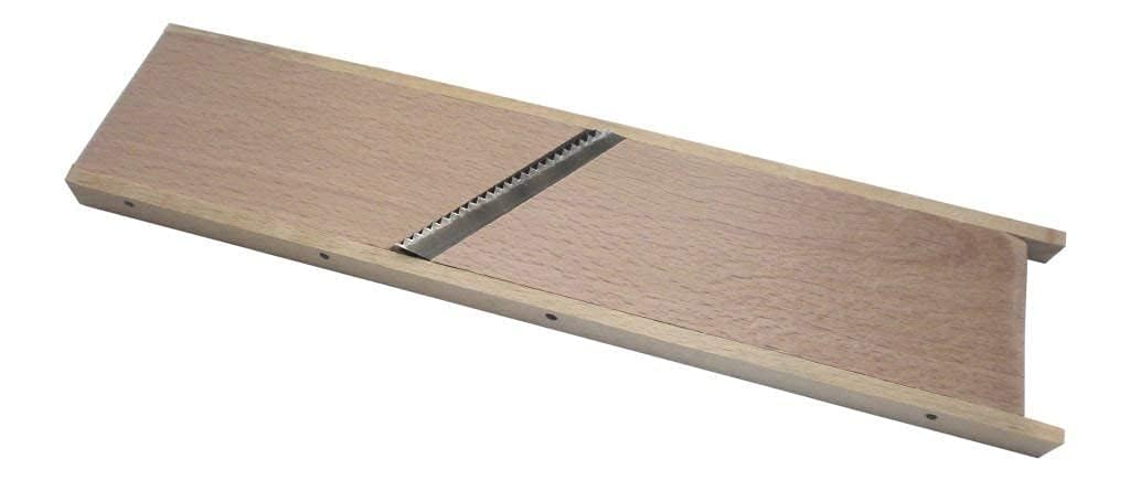 Premium Stainless Steel Wooden Grater Slicer - 2.56 x 10.63 Inch Kitchen Tool for Shredding Carrots, Cheese & Vegetables - Perfect for Korean Carrot Salad, Russian Salad & Meal Prep