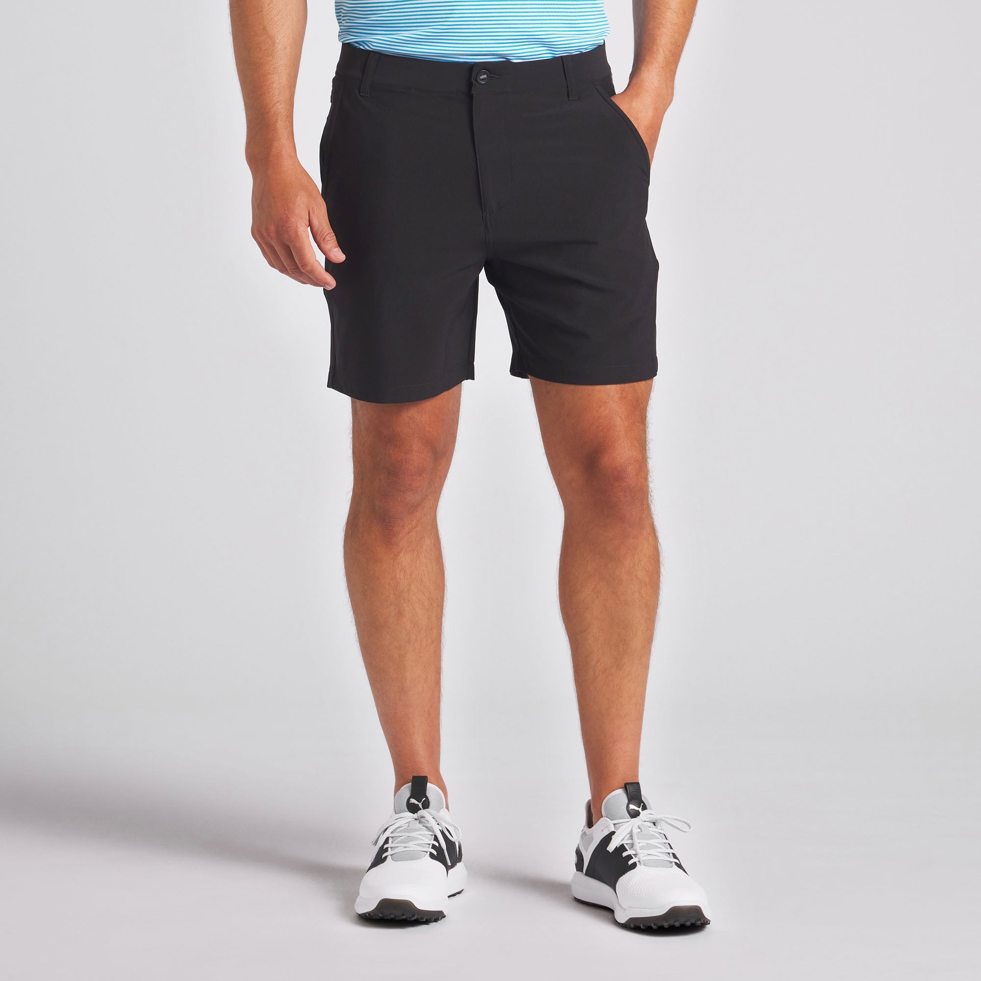 101 Solid 7 Golf Shorts for Men - Breathable Quick-Dry Stretch Golf Pants with Pockets - Perfect for Golfing, Casual Wear & Outdoor Activities