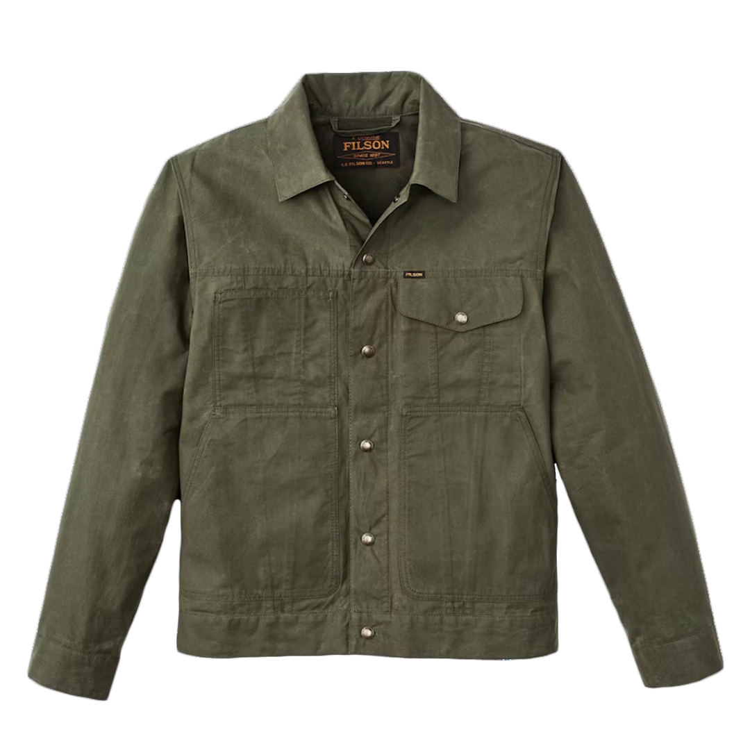 Filson Ranger Short Cruiser Jacket - Olive Green Water-Resistant Outdoor Jacket for Men | Hiking, Camping & Casual Wear