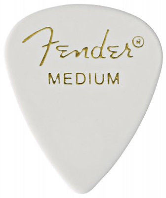 Fender Original 351 Classic Celluloid Guitar Picks - Medium Thickness (0.71mm) - White - 12 Pack - Perfect for Acoustic & Electric Guitar Playing, Strumming and Lead Guitar Solos