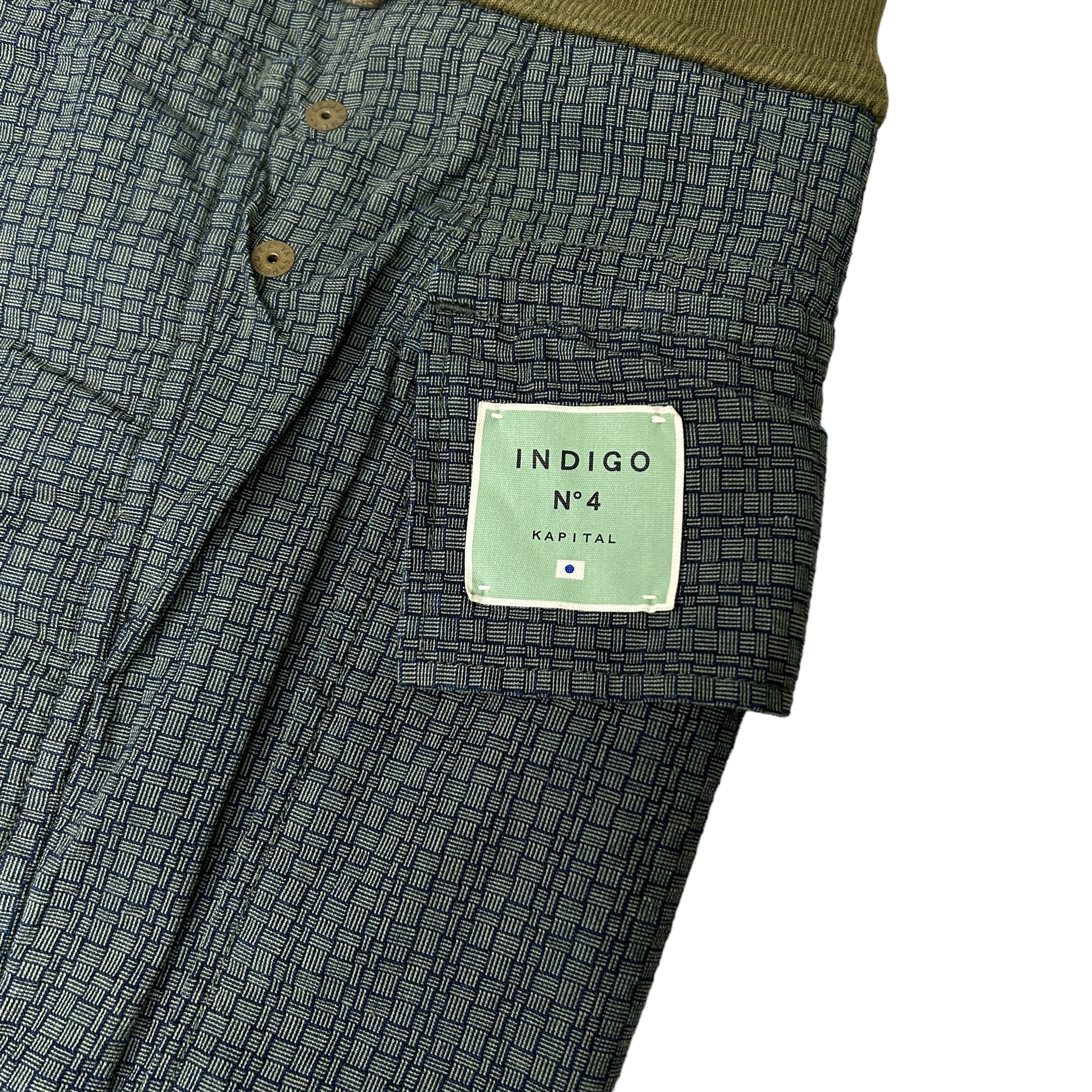 Premium KAPITAL KATSURAGI Indigo No.4 Ripstop Pants - Durable & Stylish Men's Cargo Pants for Outdoor Adventures, Travel & Streetwear Fashion