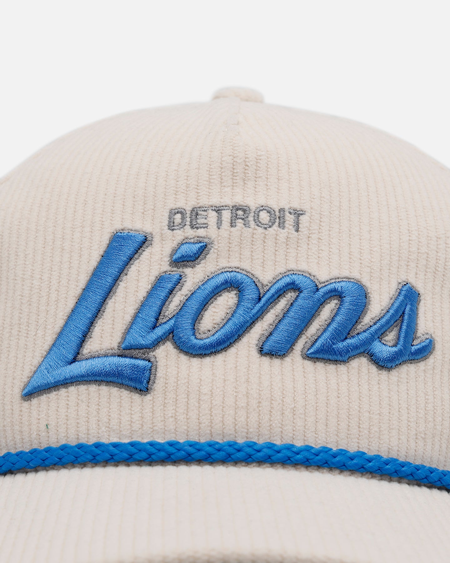 47 Brand Detroit Lions 'Natural Script' Premium Hitch Corduroy Snapback Hat - Official NFL Licensed Adjustable Baseball Cap for Men & Women - Perfect for Game Day, Sports Events & Casual Wear